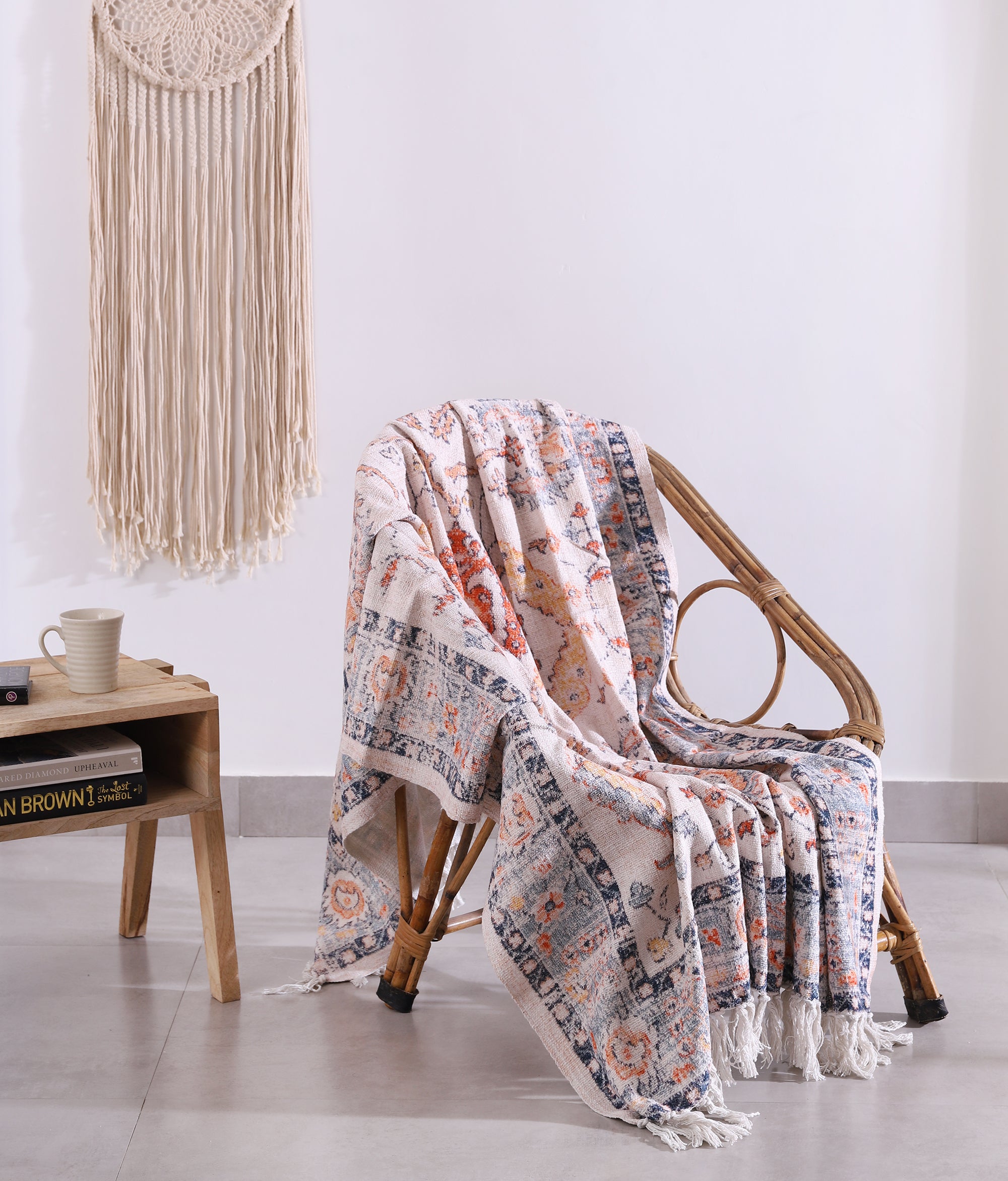 Luxury Rustic Cotton Wool Throw Rug Blanket Quilt | Large Picnic Throw Rug | Gift Valentines Mothers Day Easter | Boho Throw | Home Décor