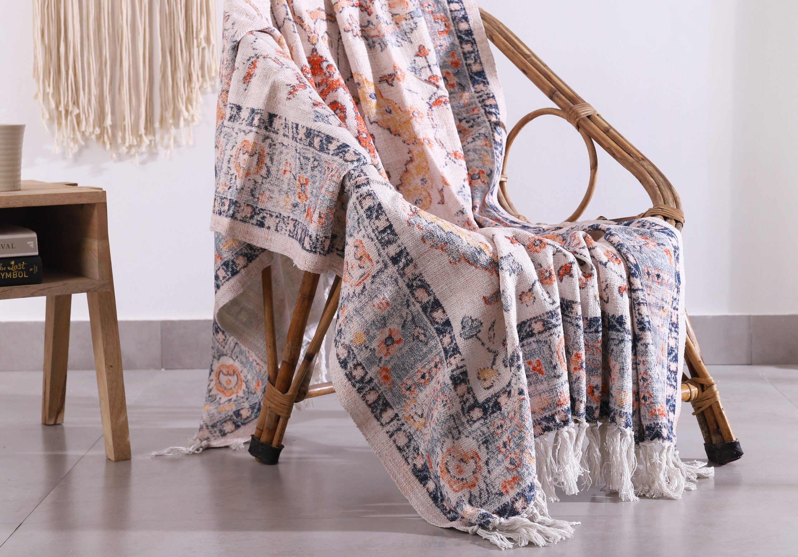 Luxury Rustic Cotton Wool Throw Rug Blanket Quilt | Large Picnic Throw Rug | Gift Valentines Mothers Day Easter | Boho Throw | Home Décor