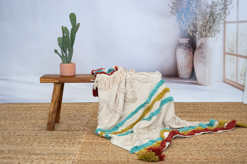125x175cm cotton throw blanket for sofa and bed
