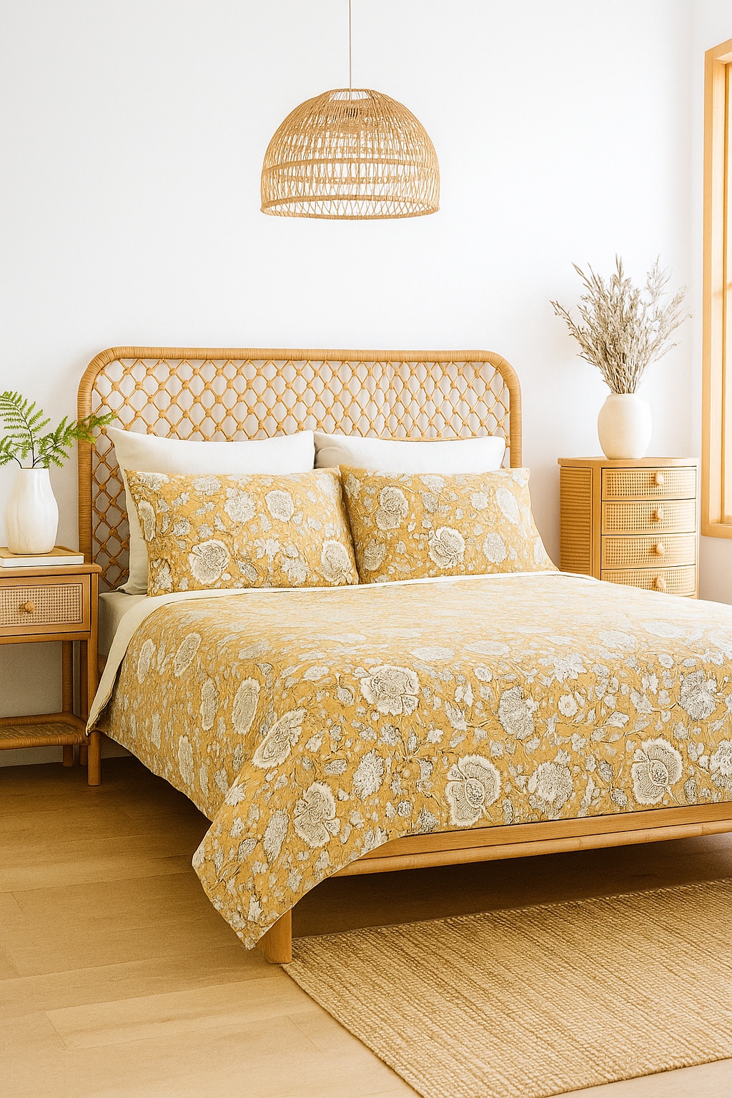 Boho Bloom Luxe Quilt Set 210x250cm by Craftluxe