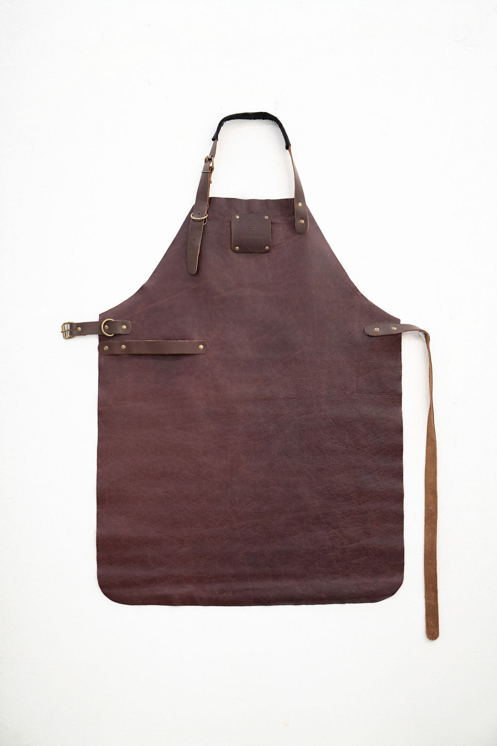 80x60cm espresso brown leather work apron for artisans