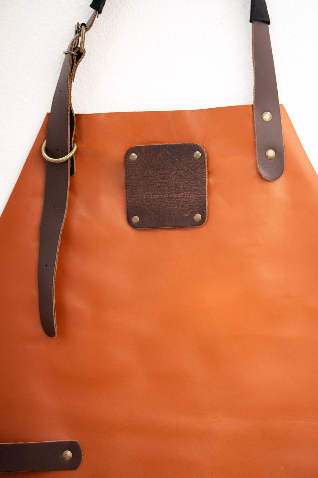 80x60 cm cognac tan leather work apron