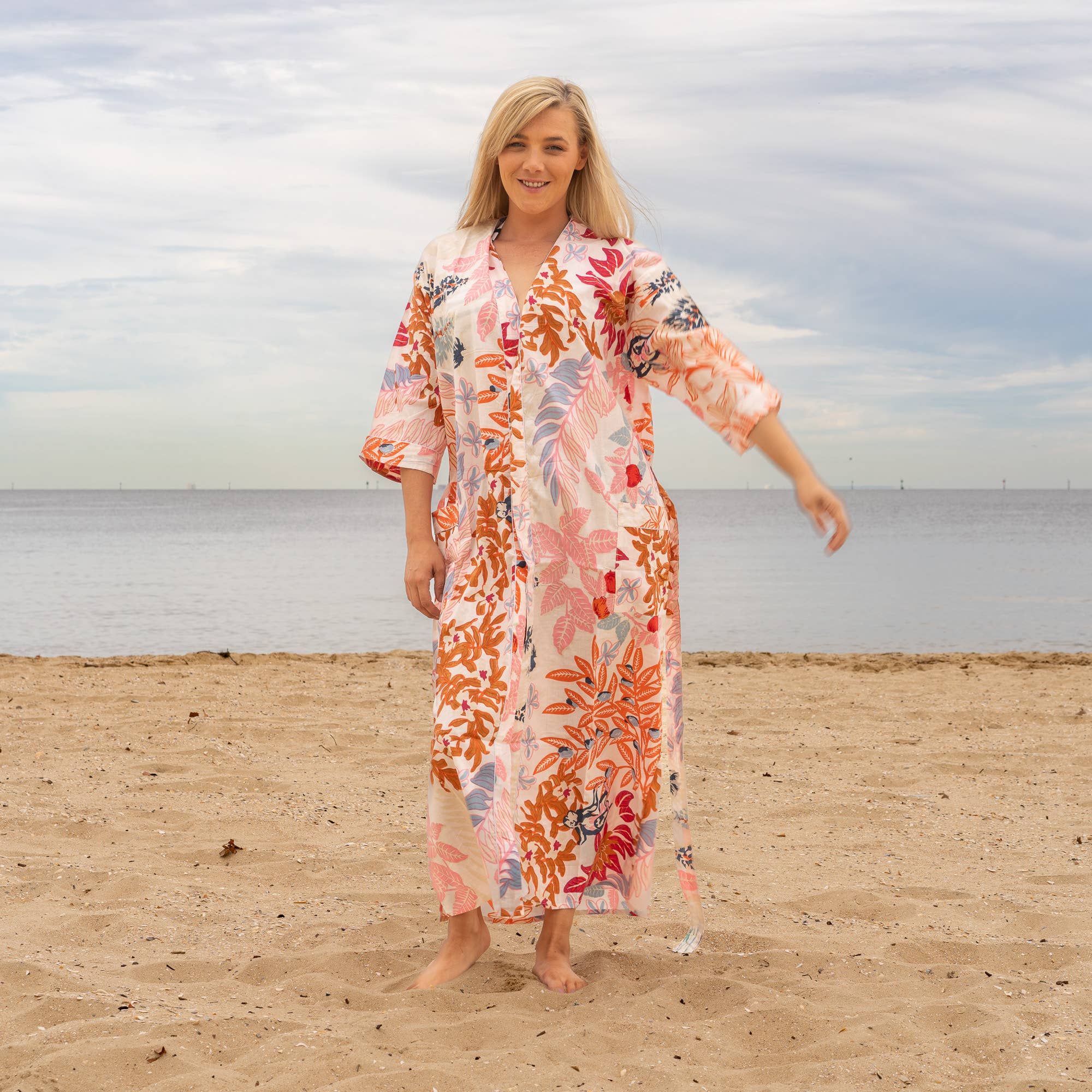 BREE' Women's Cotton Kimono Robe