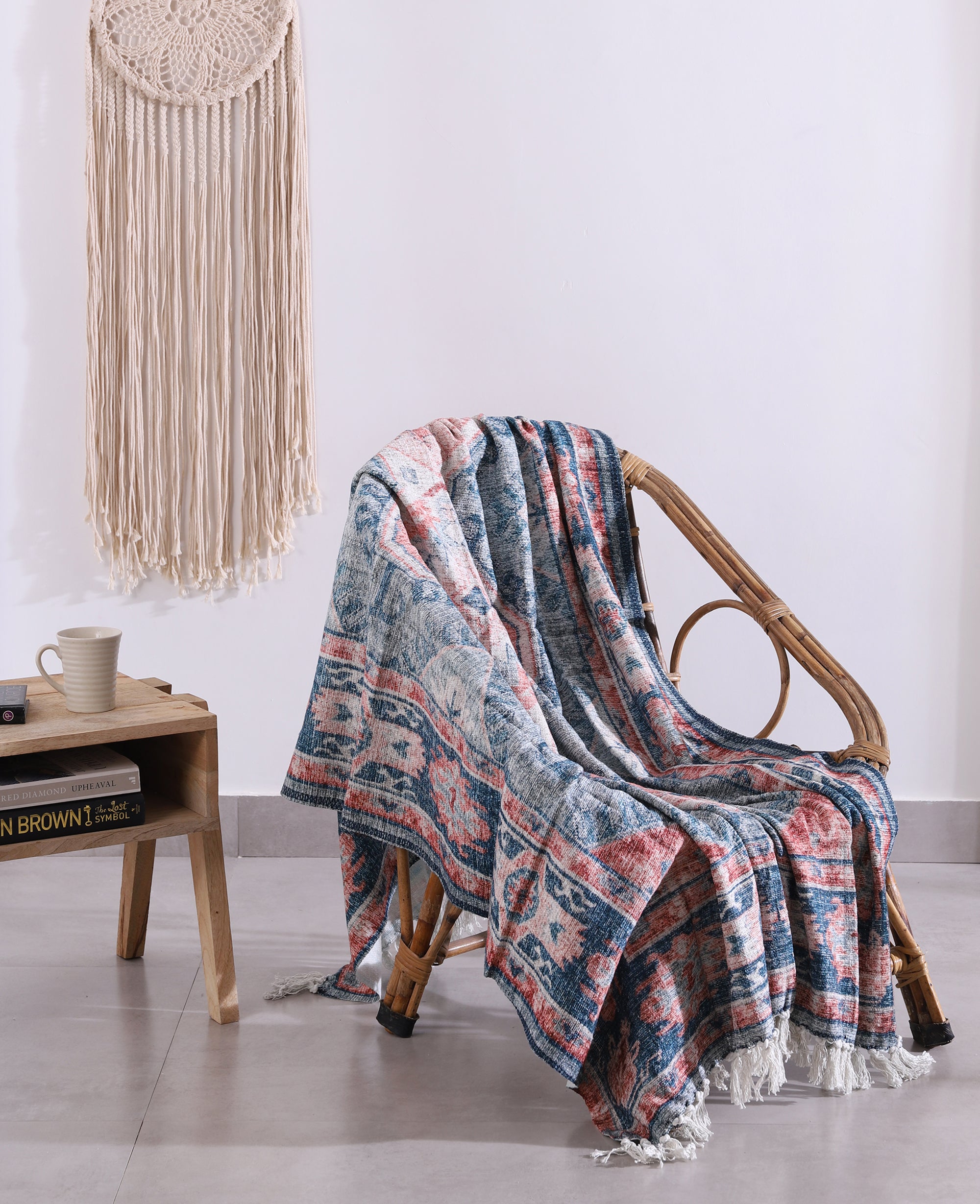 Luxury Rustic Cotton Wool Throw Rug Blanket Quilt | Large Picnic Throw Rug | Gift Valentines Mothers Day Easter | Boho Throw | Home Décor