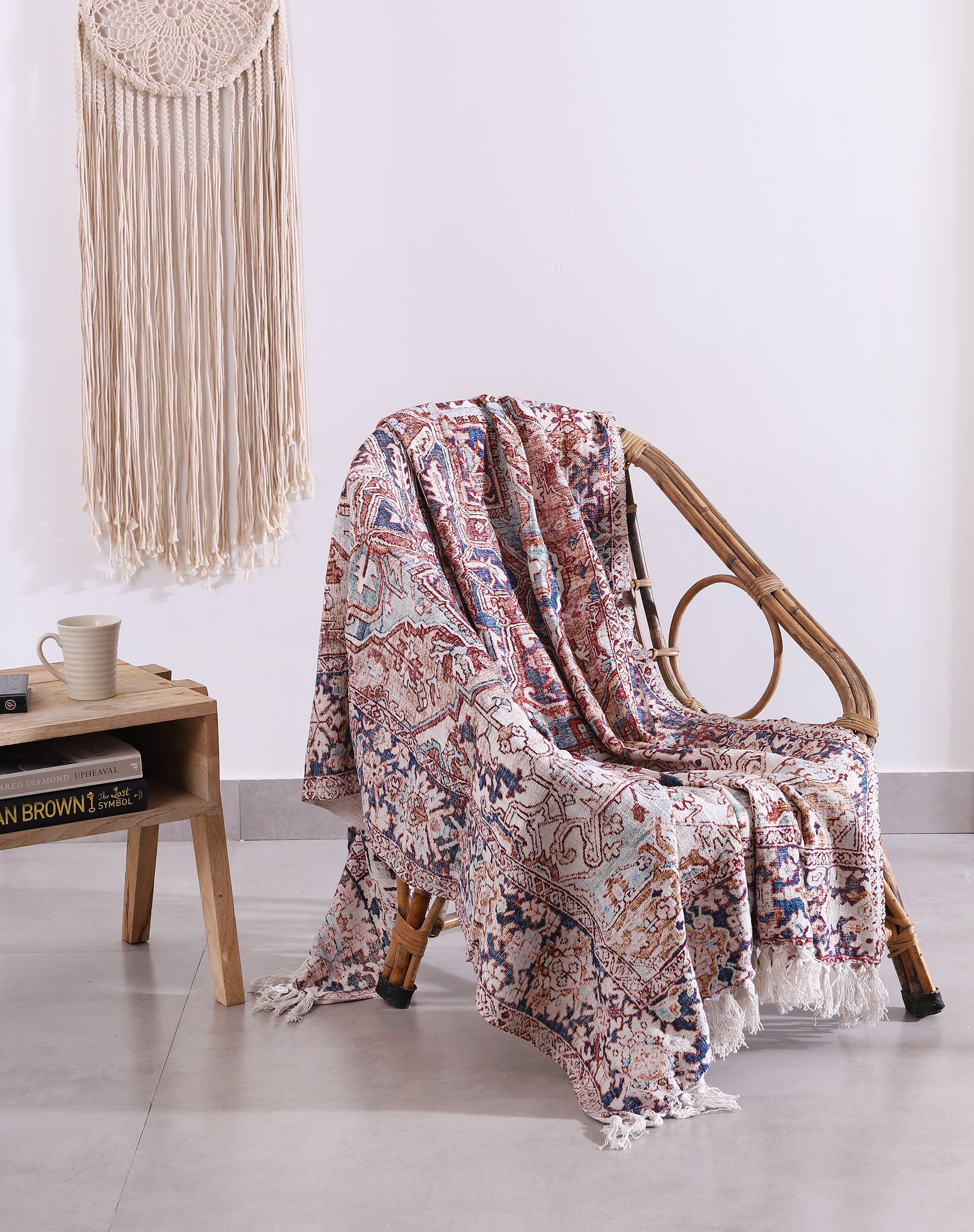 Luxury Rustic Cotton Wool Throw Rug Blanket Quilt | Large Picnic Throw Rug | Gift Valentines Mothers Day Easter | Boho Throw | Home Décor