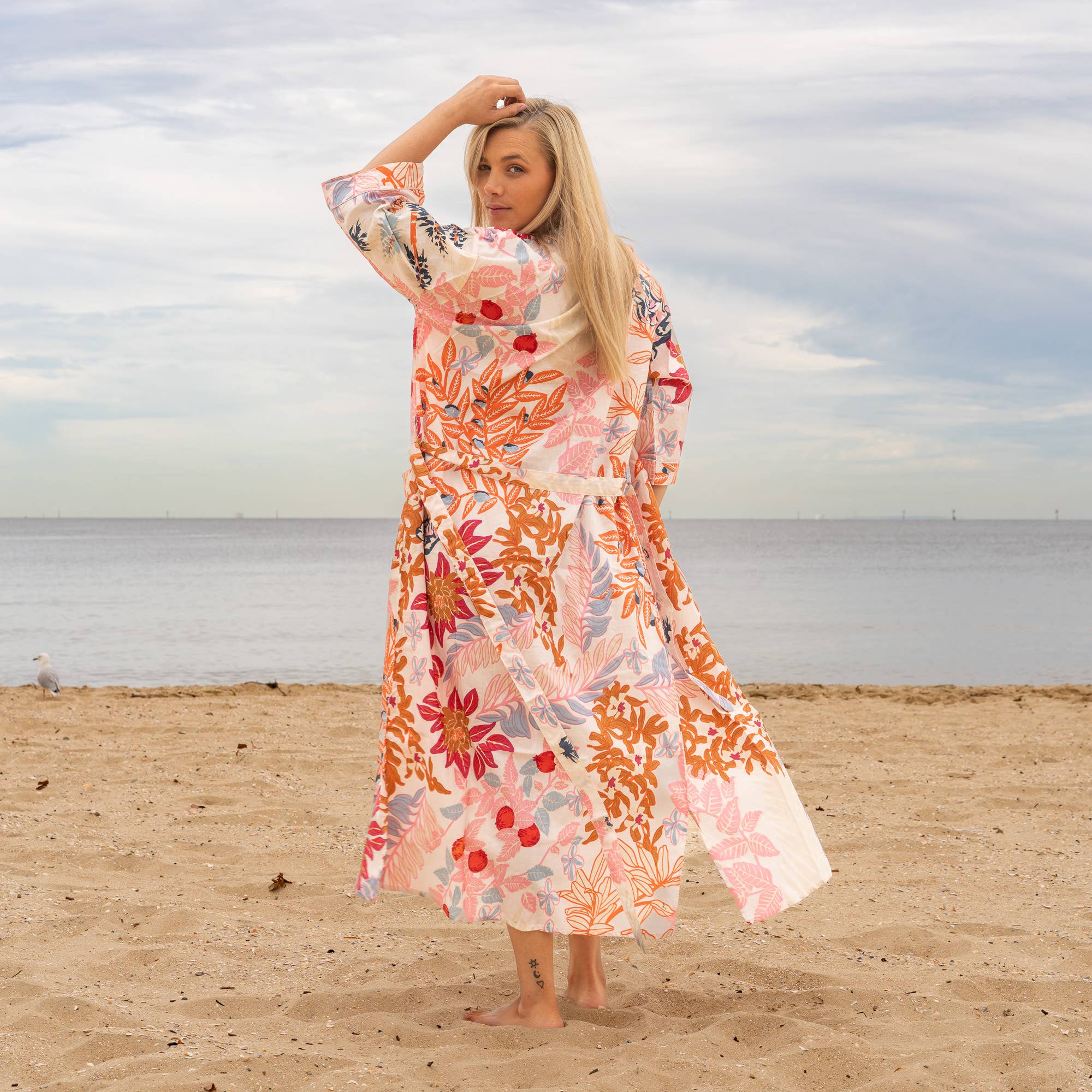 BREE' Women's Cotton Kimono Robe