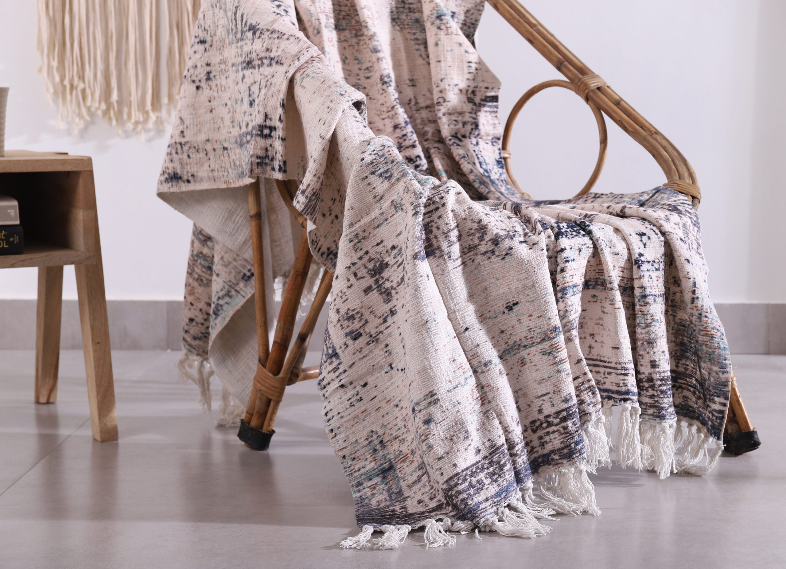 Luxury Rustic Cotton Wool Throw Rug Blanket Quilt | Large Picnic Throw Rug | Gift Valentines Mothers Day Easter | Boho Throw | Home Décor
