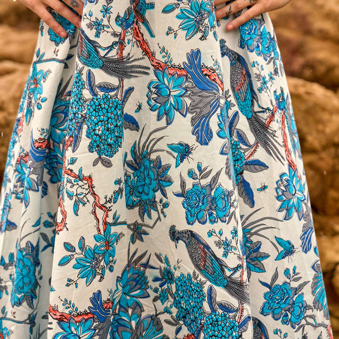 Set of 2 Cotton Maxi Dress - Blue Heron