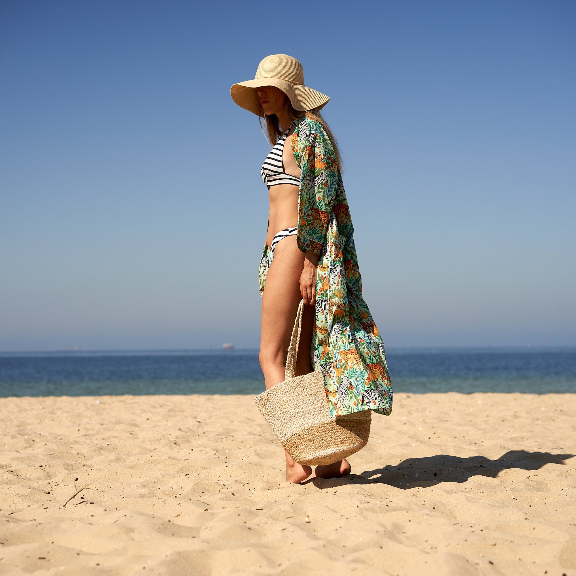 ‘Island Dreams’ 100% Cotton Kimono Robe