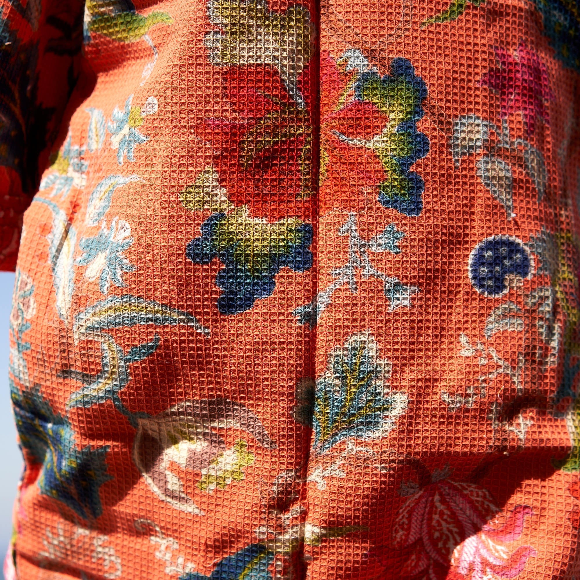 ‘Tidal Tranquility’ 100% Cotton Kimono Robe