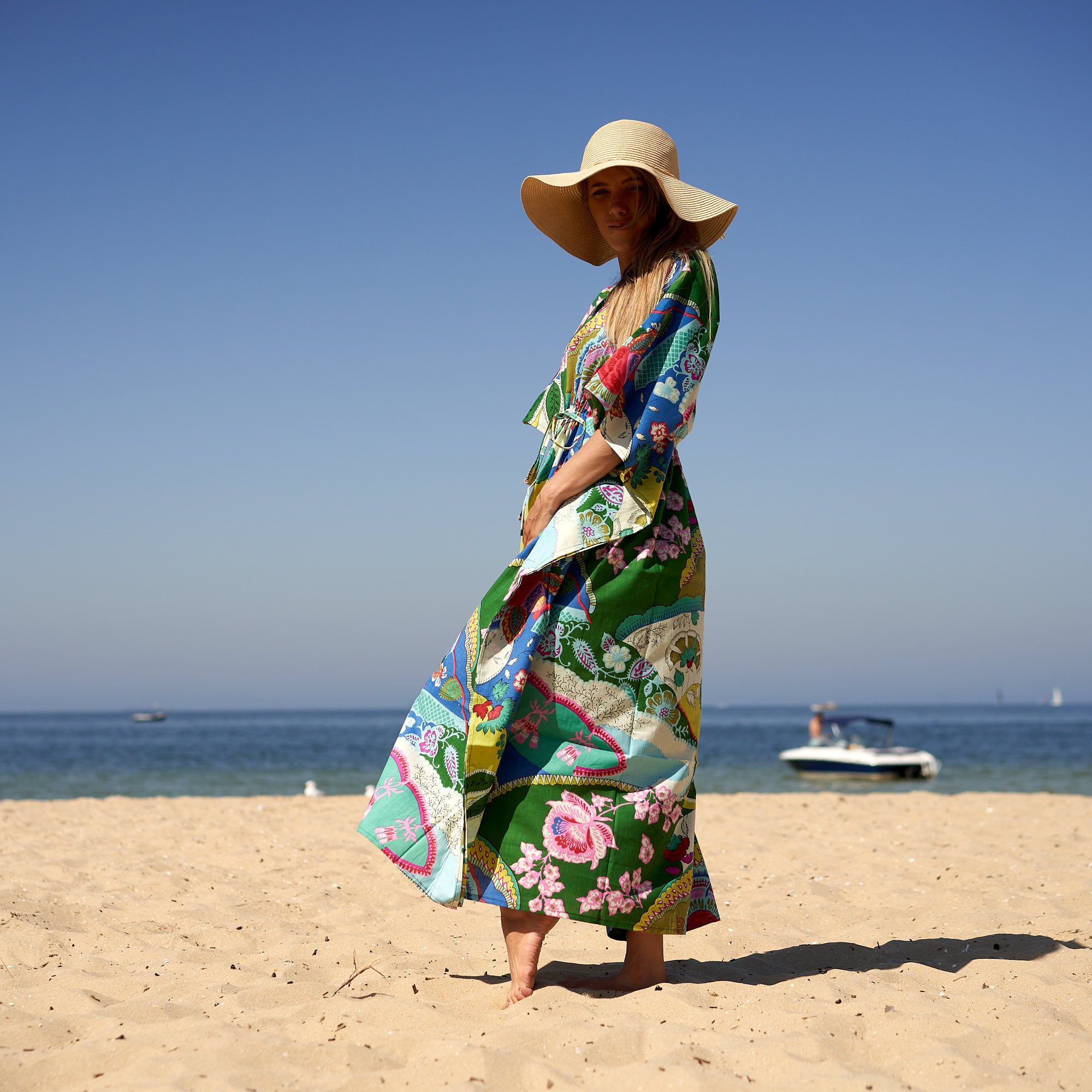 ‘Island Intrigue’ 100% Cotton Kaftan