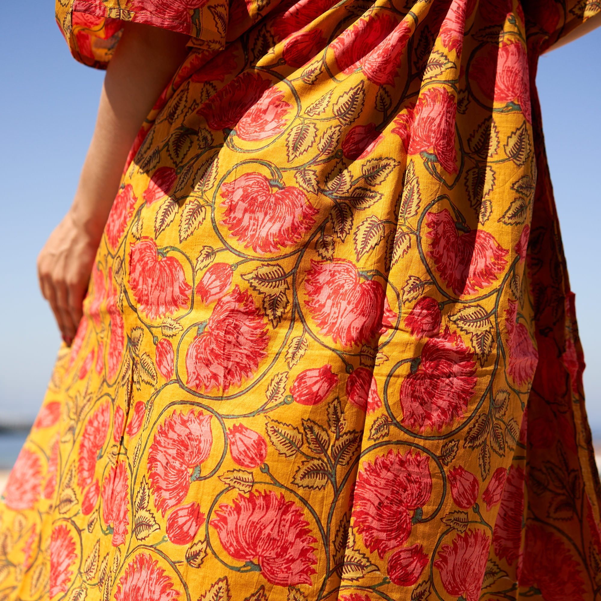 ‘Sunshine Soiree’ 100% Cotton Kaftan