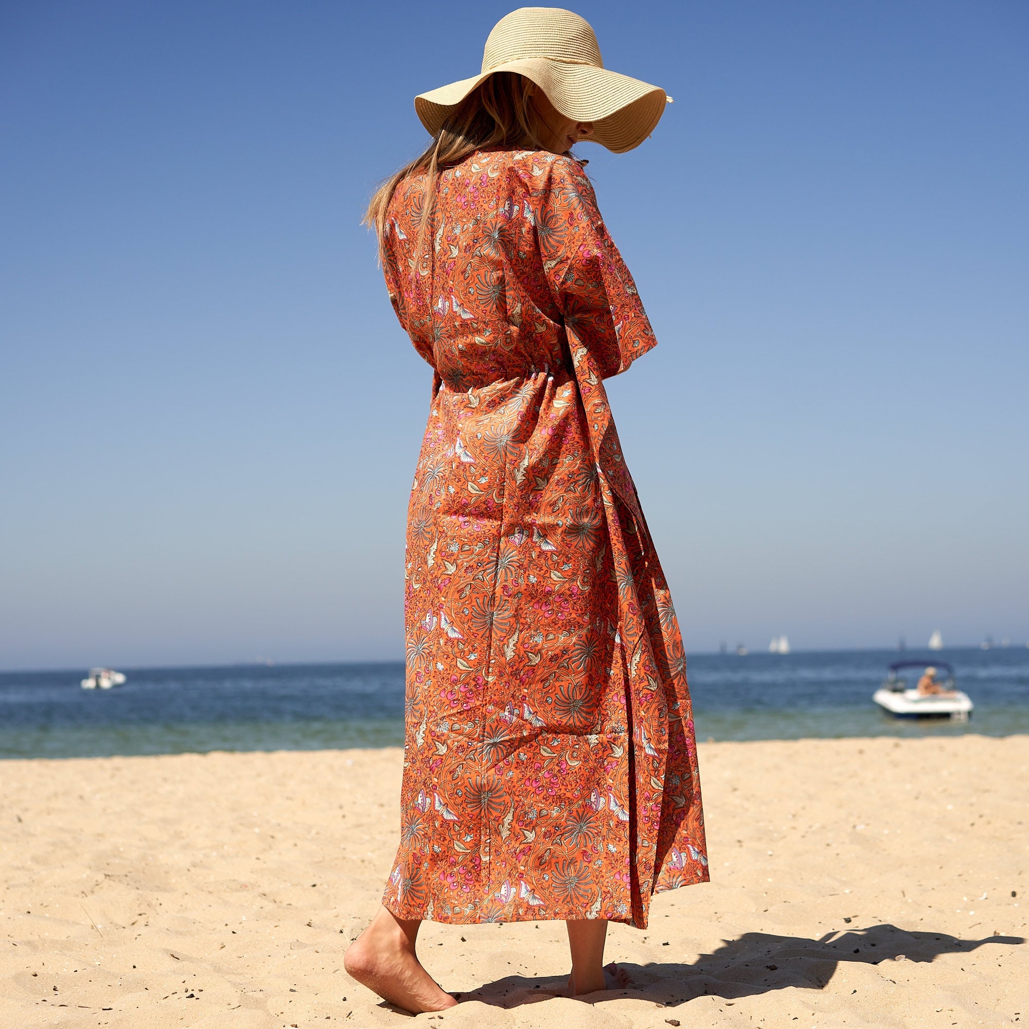 ‘Butterlies & Blooms’ 100% Cotton Kaftan