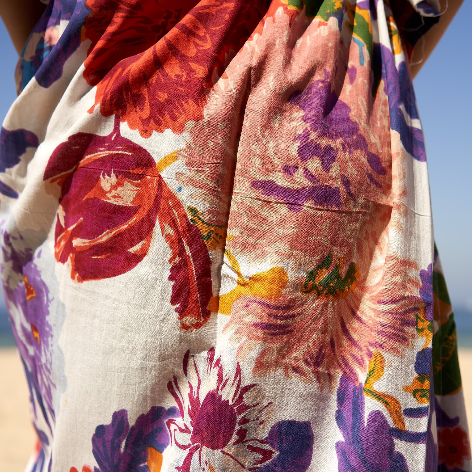 ‘Chic Summer Blooms’ 100% Cotton Kaftan