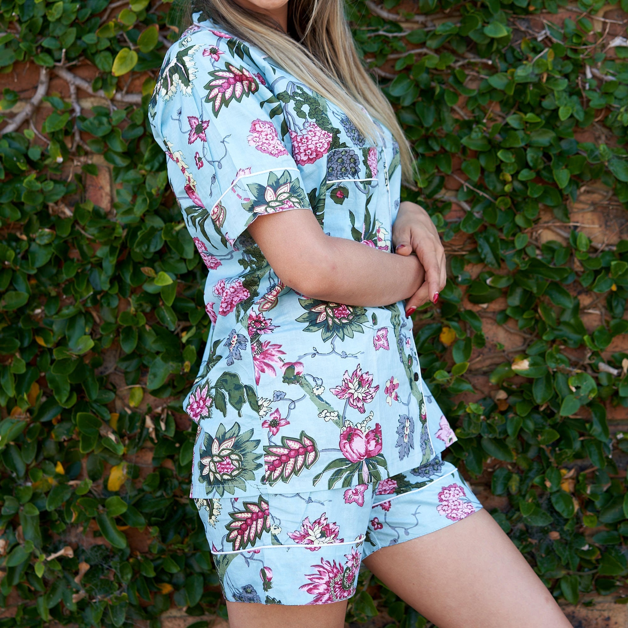 ‘Island Dreams’ 100% Cotton Pyjama Shorts Set