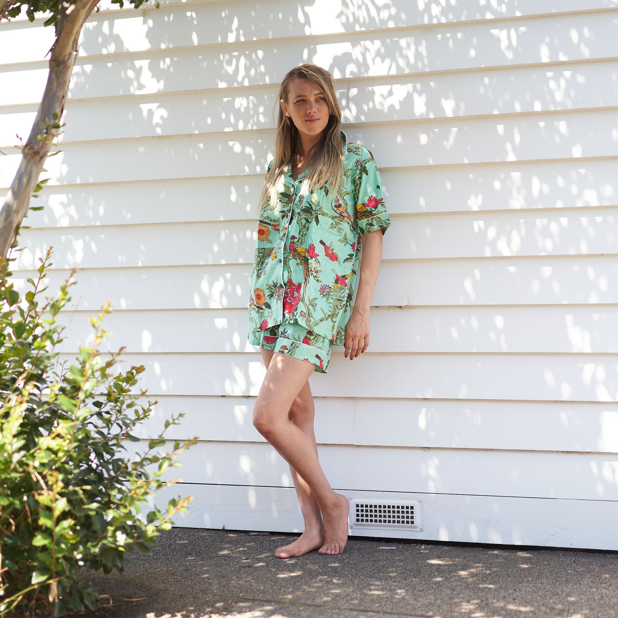 ‘Mellow Mornings’ 100% Cotton Pyjama Shorts Set