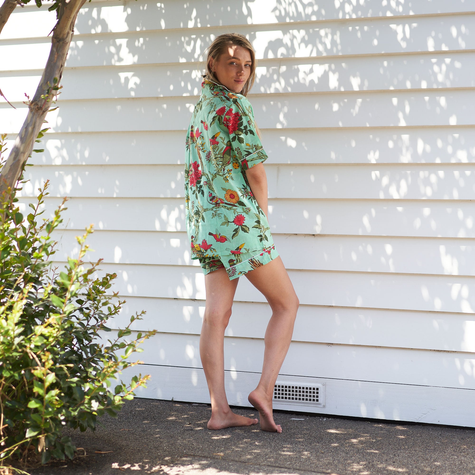 ‘Mellow Mornings’ 100% Cotton Pyjama Shorts Set