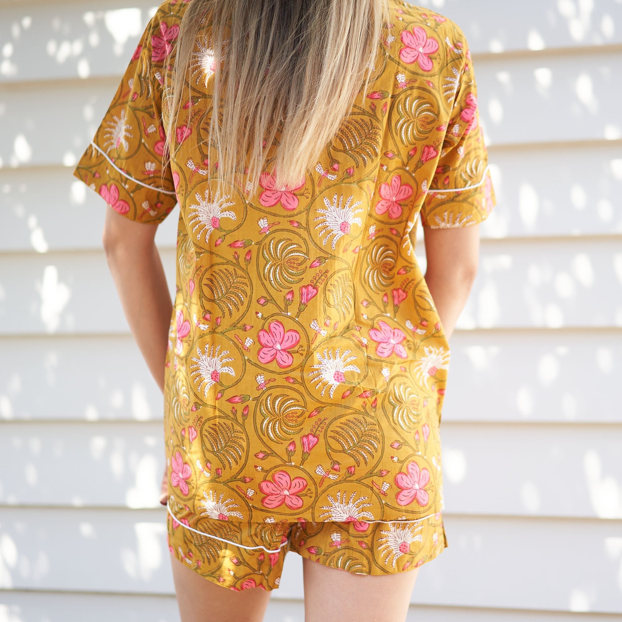 ‘Botanical Retreat’ 100% Cotton Pyjama Shorts Set