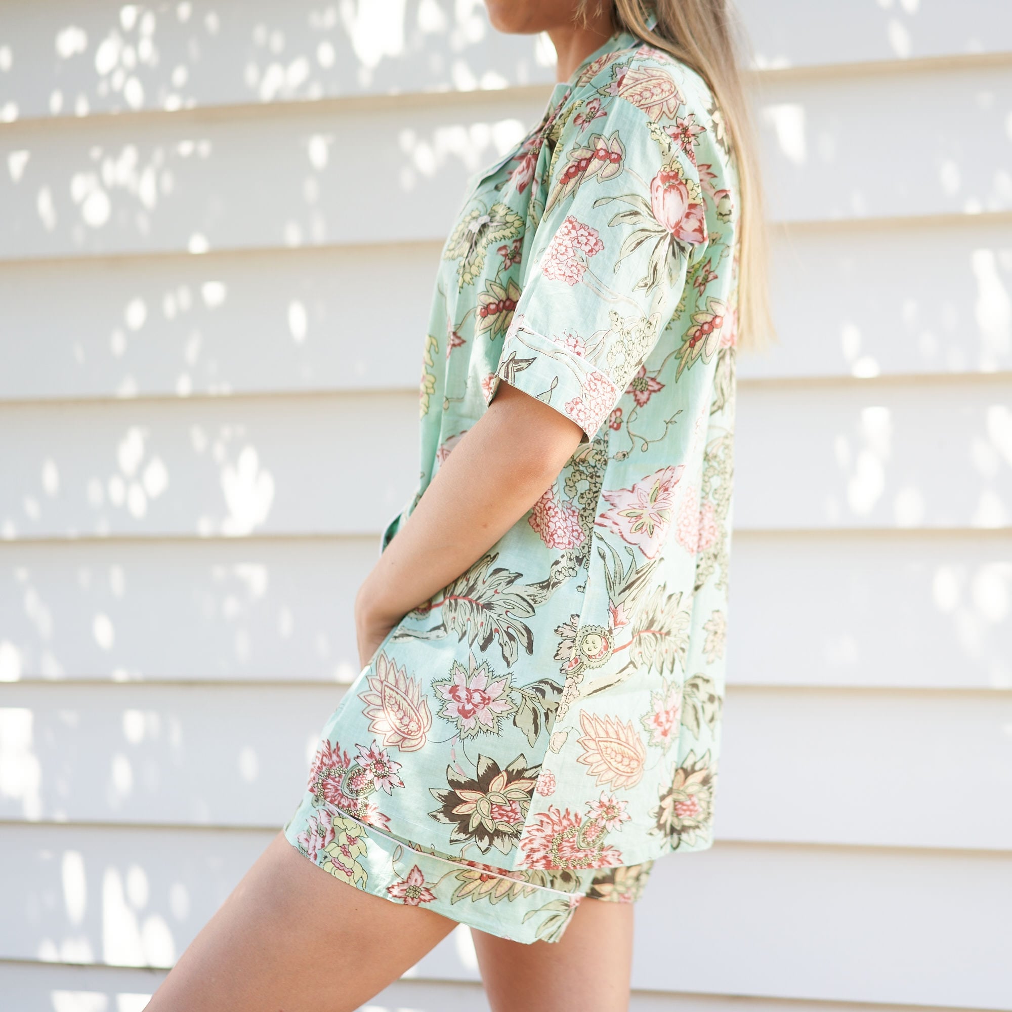 ‘Daybreak Pastel Dreams’ 100% Cotton Pyjama Shorts Set