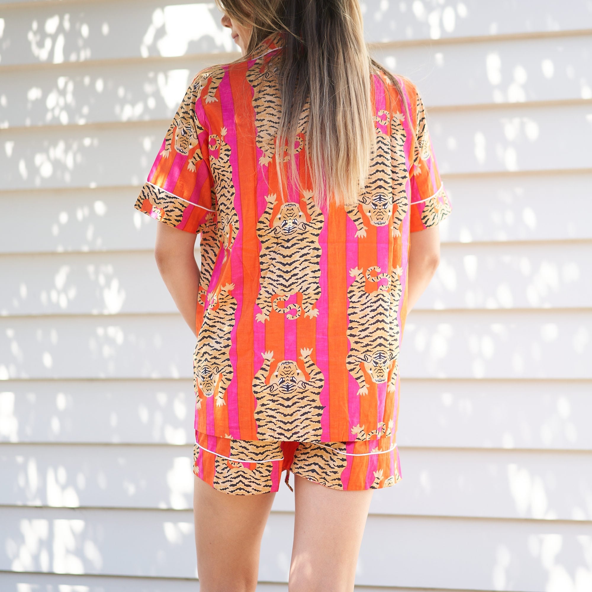 ‘Tranquil Mornings’ 100% Cotton Pyjama Shorts Set