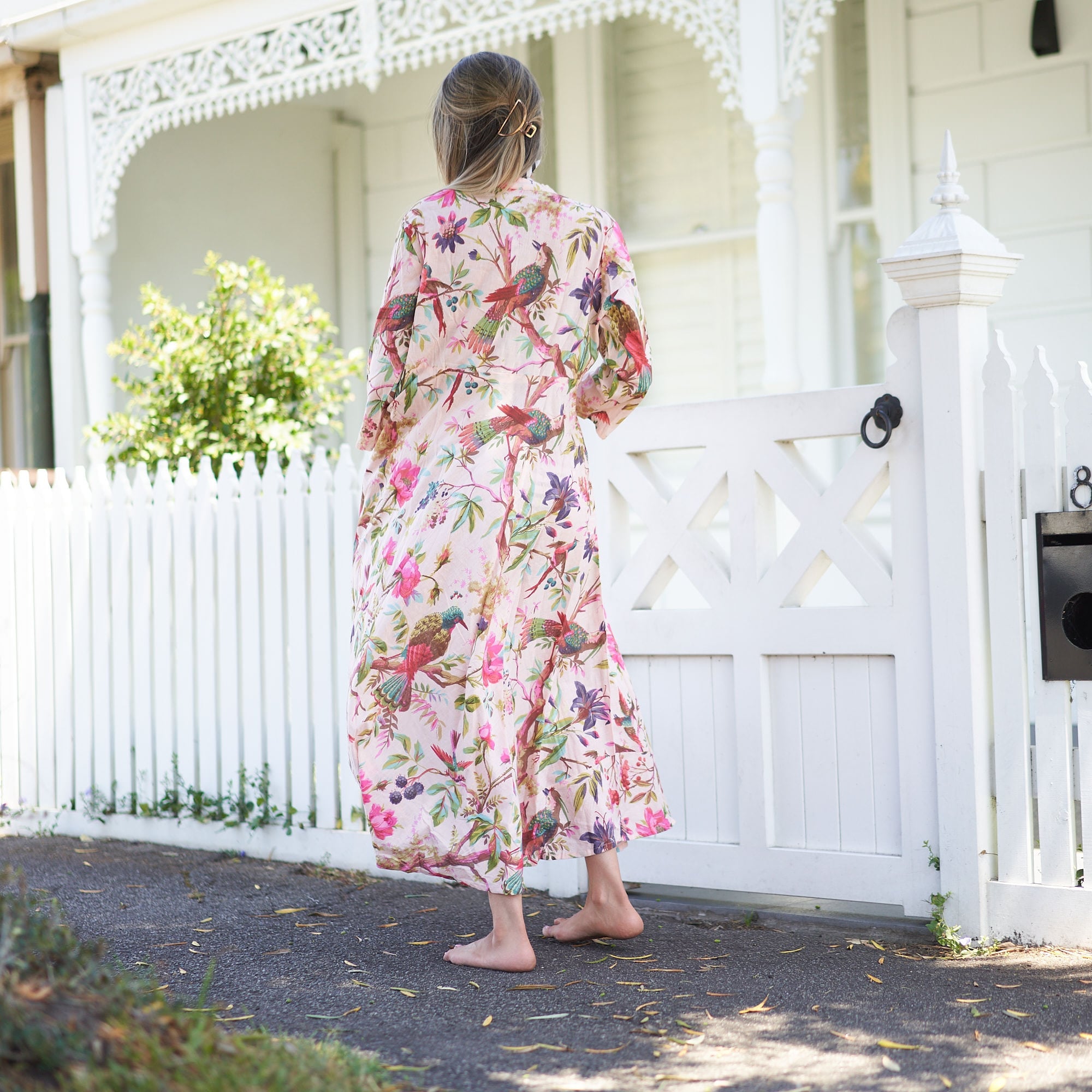 Set of 2 Umbrella ‘Sea, Sun, and Florals’ 100% Cotton Maxi Dress