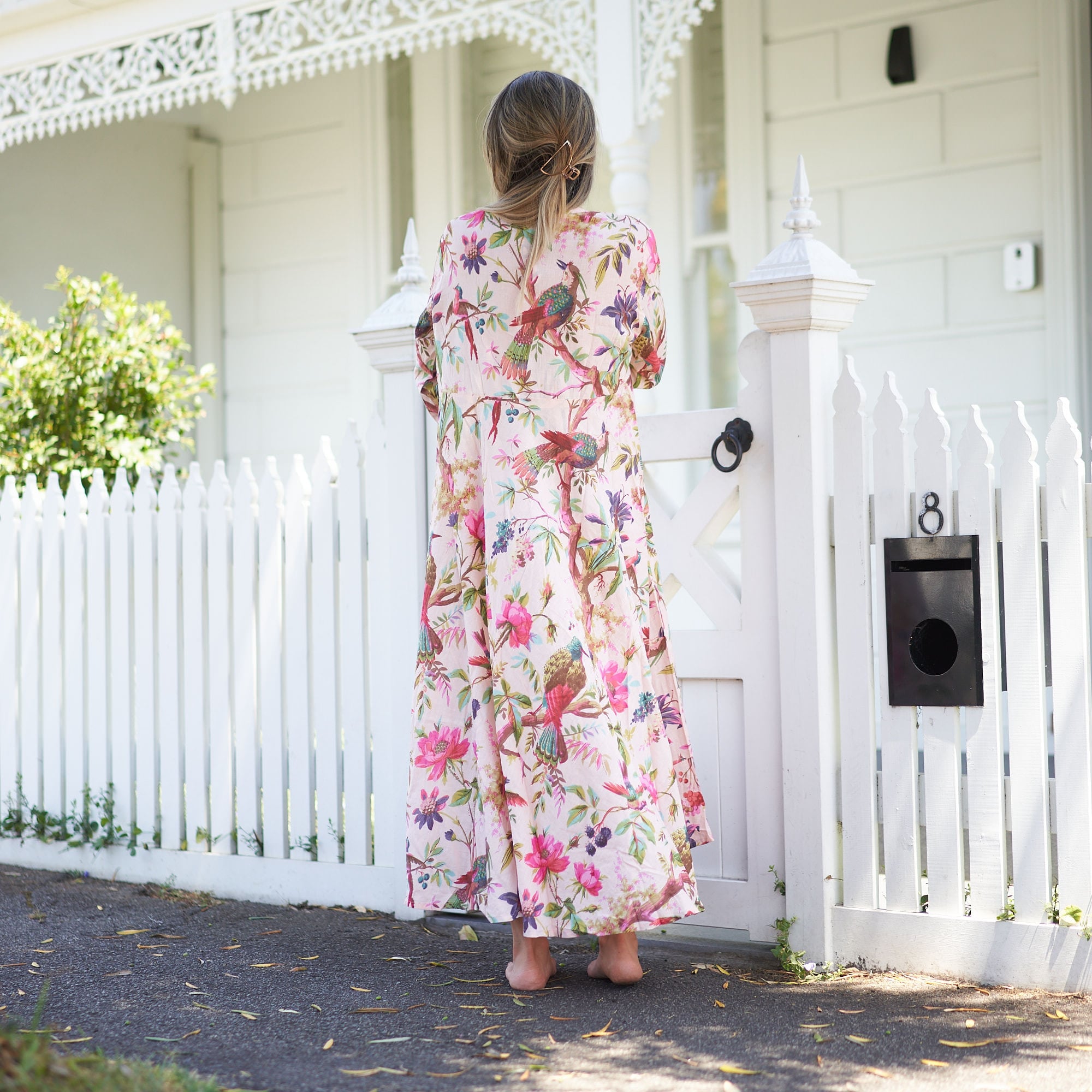 Set of 2 Umbrella ‘Sea, Sun, and Florals’ 100% Cotton Maxi Dress