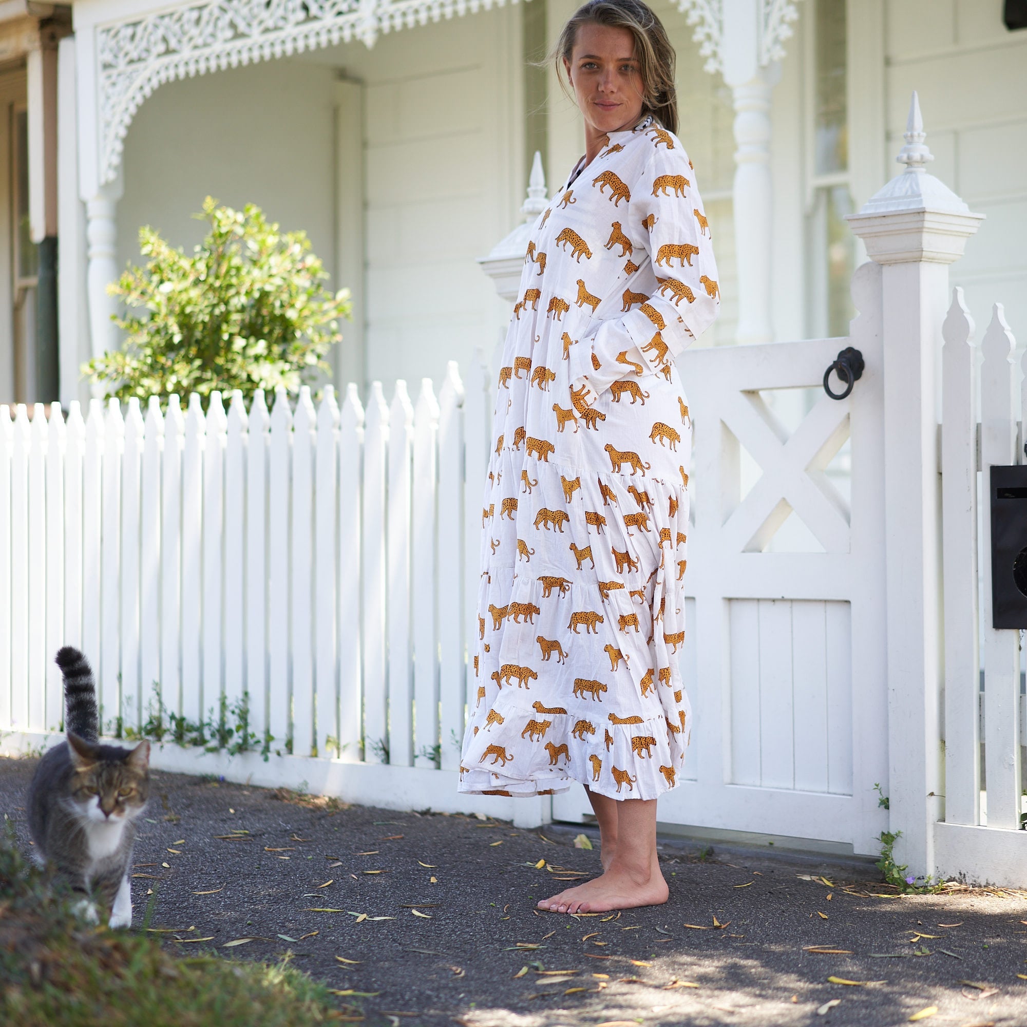 ‘Elegantly Exotic’ 100% Cotton Maxi Dress