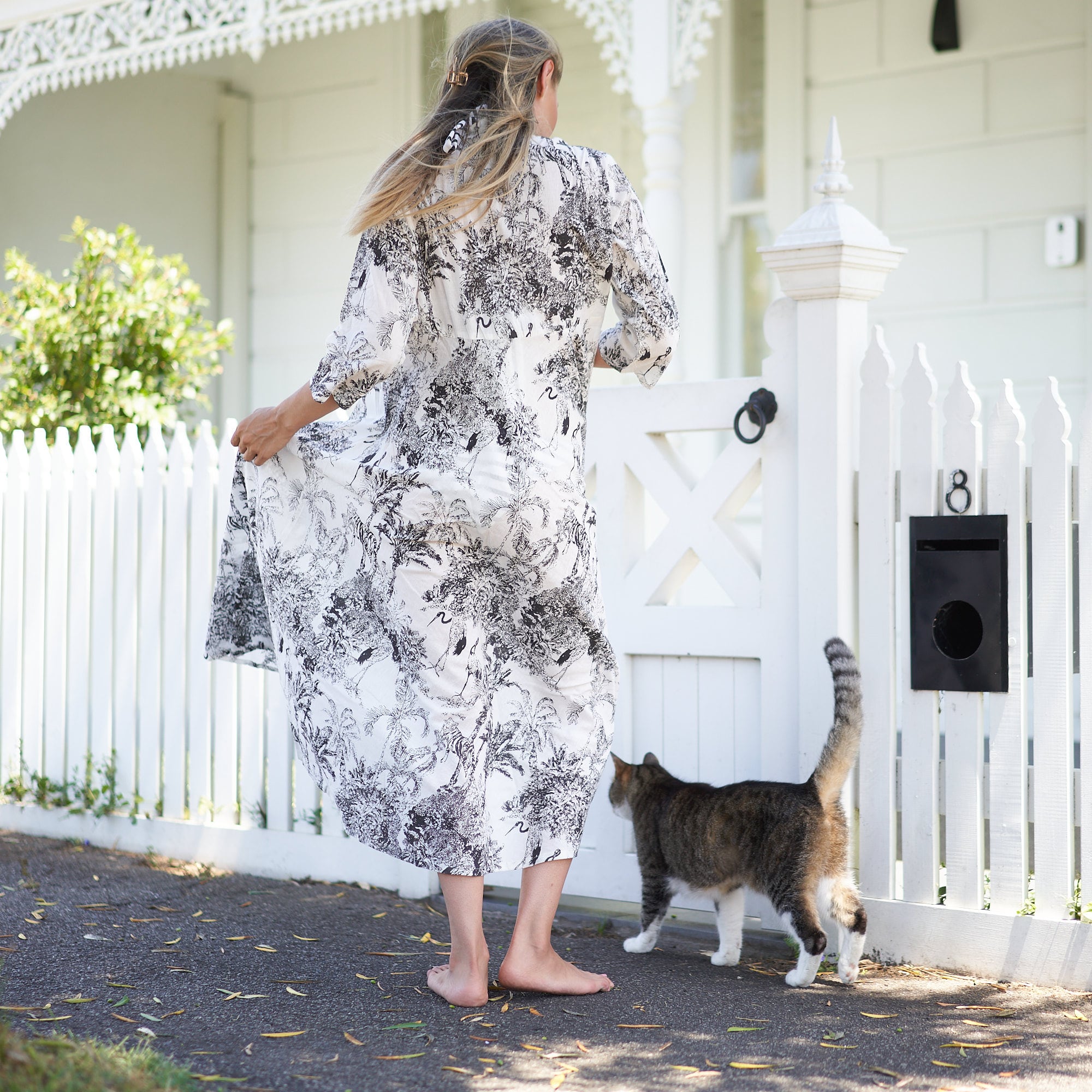 Set of 2 Umbrella ‘Timeless Tropics’ 100% Cotton Maxi Dress