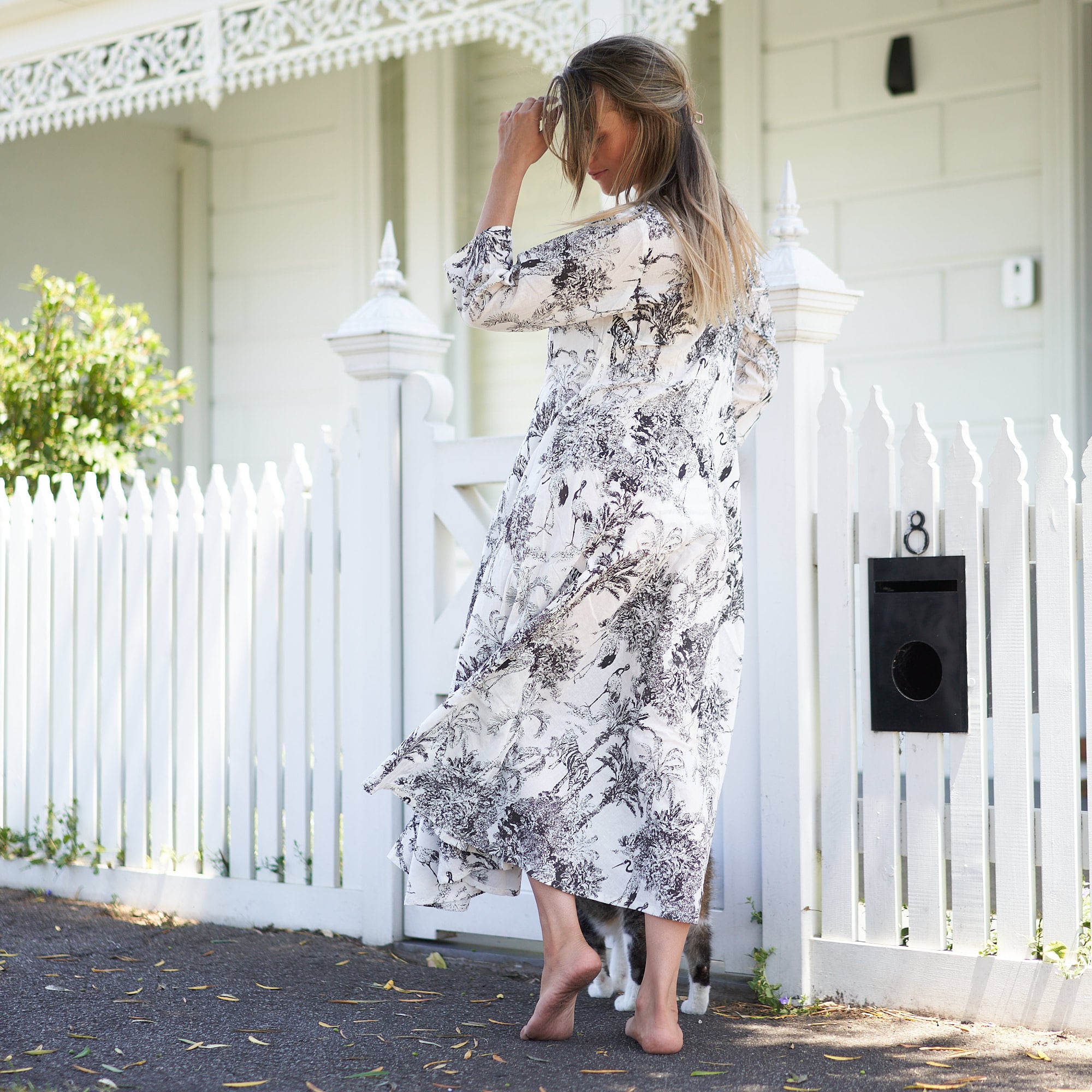 Set of 2 Umbrella ‘Timeless Tropics’ 100% Cotton Maxi Dress