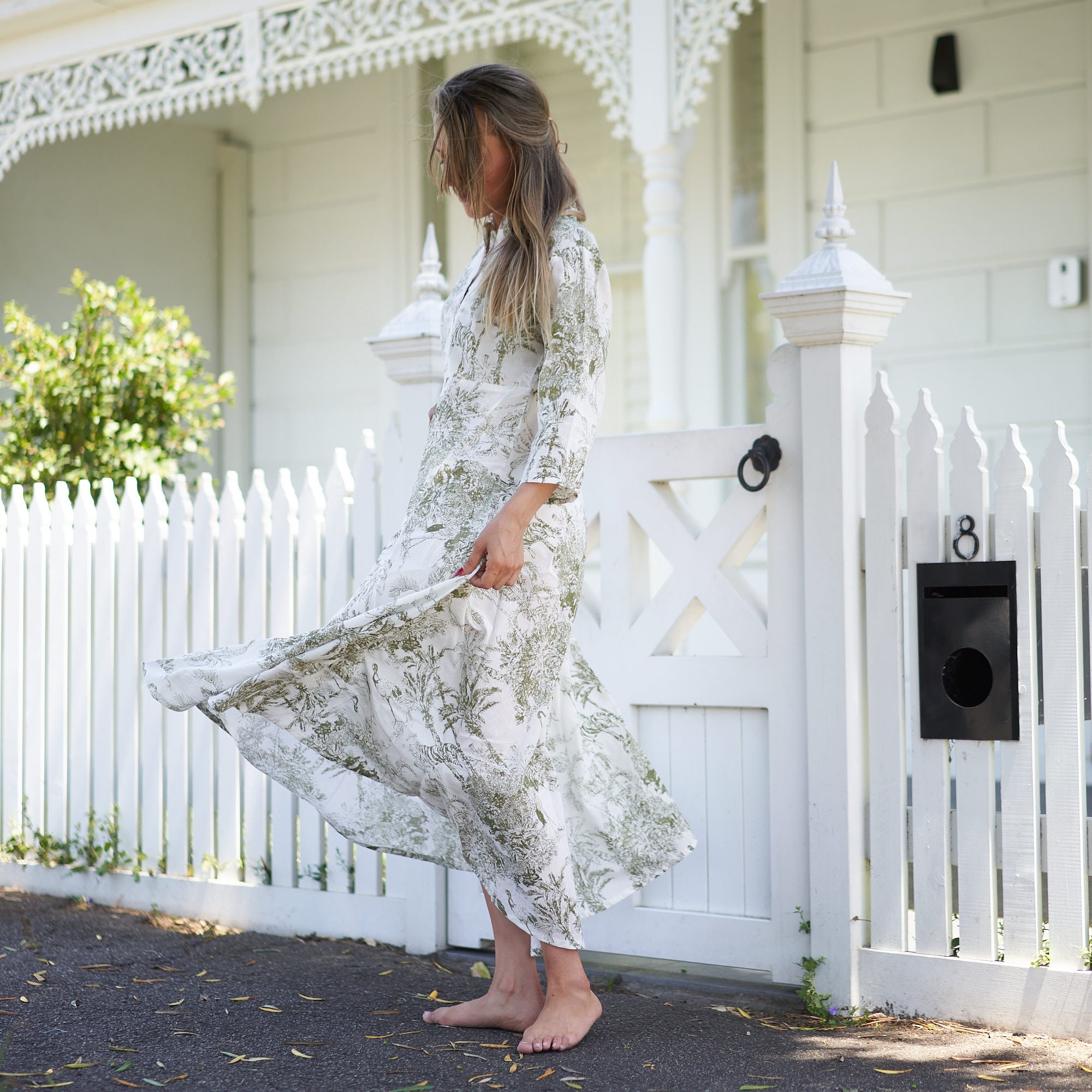 Set of 2 Umbrella ‘Timeless Tranquility’ 100% Cotton Maxi Dress