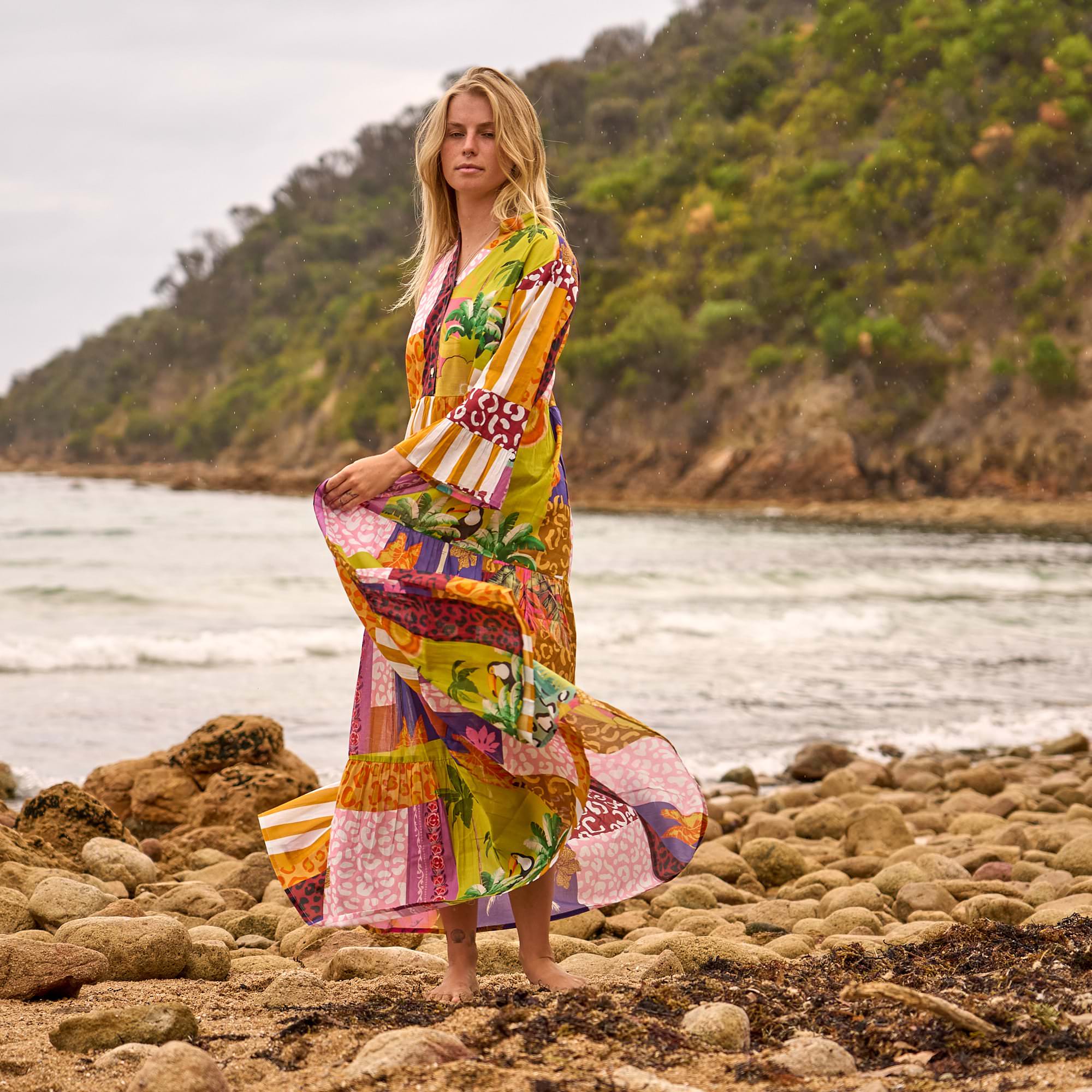 Craftluxe women’s colour block maxi dress everyday style