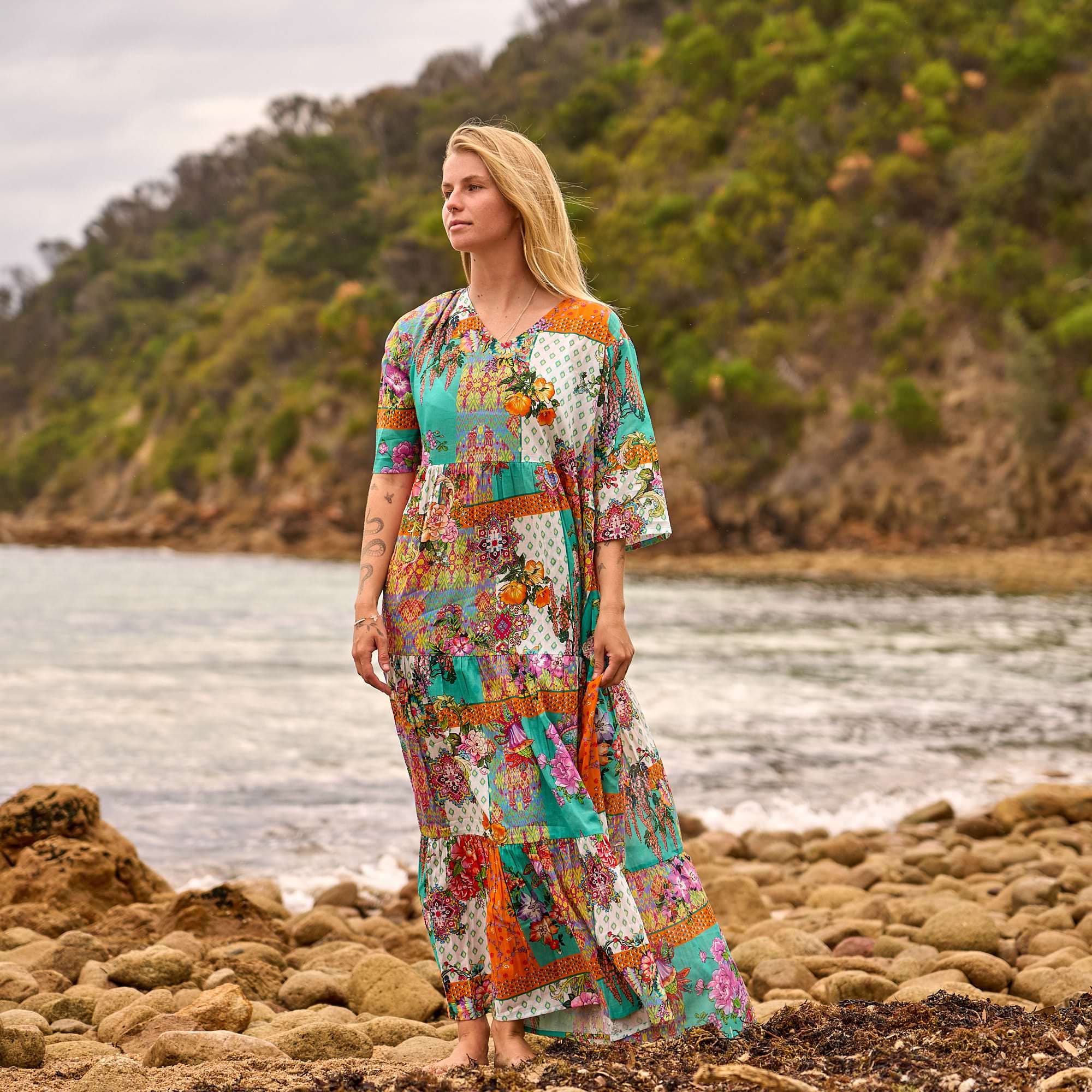 Craftluxe handmade cotton dress for beach and resort wear