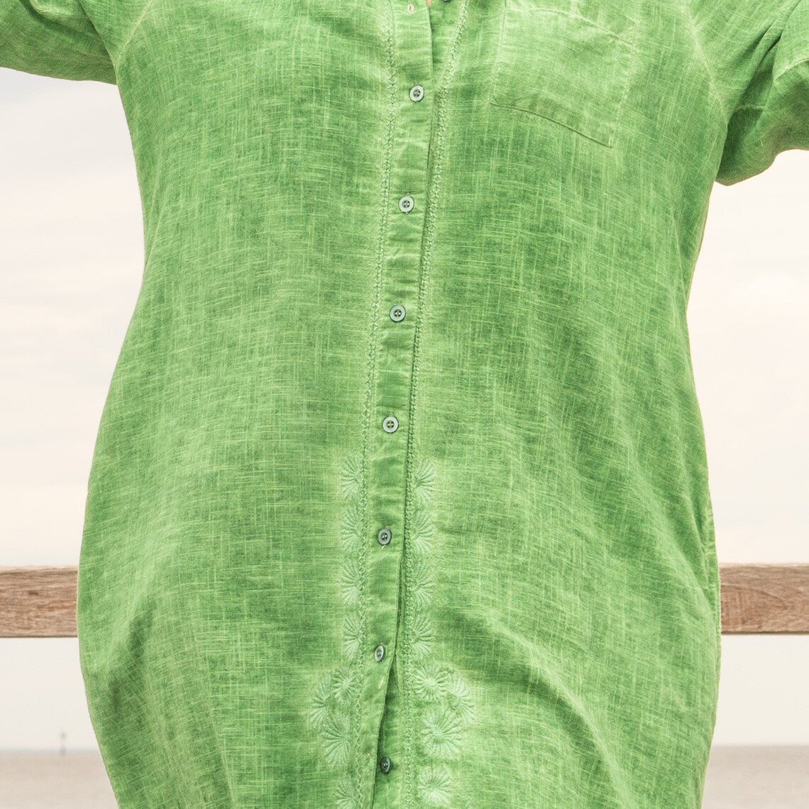 BUDDING BEAUTY WOMEN'S COTTON SHIRT DRESS - ONE SIZE
