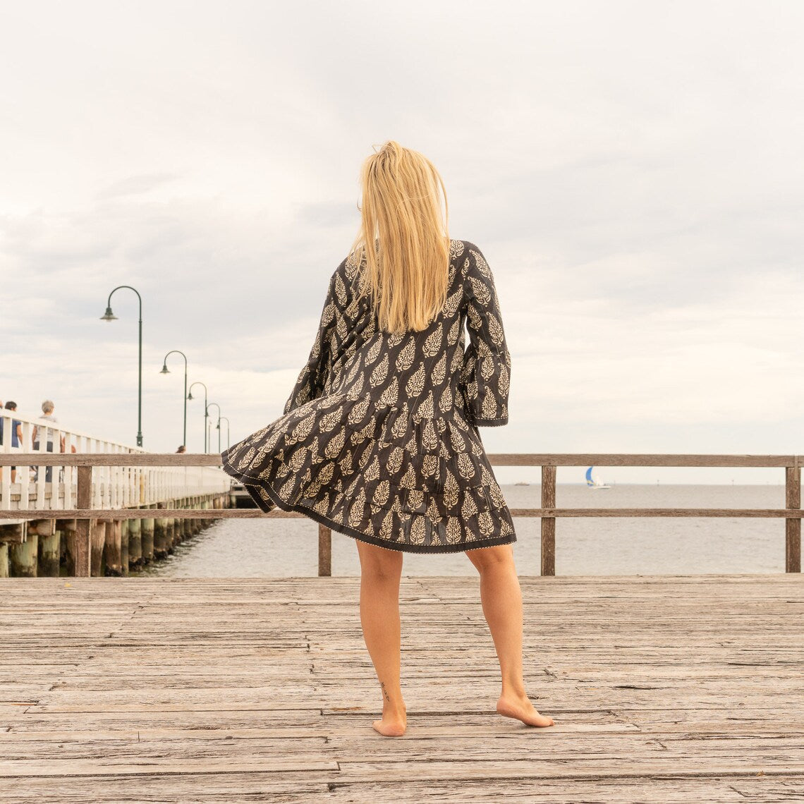 PARTY BONANZA WOMEN'S COTTON MIDI DRESS - ONE SIZE