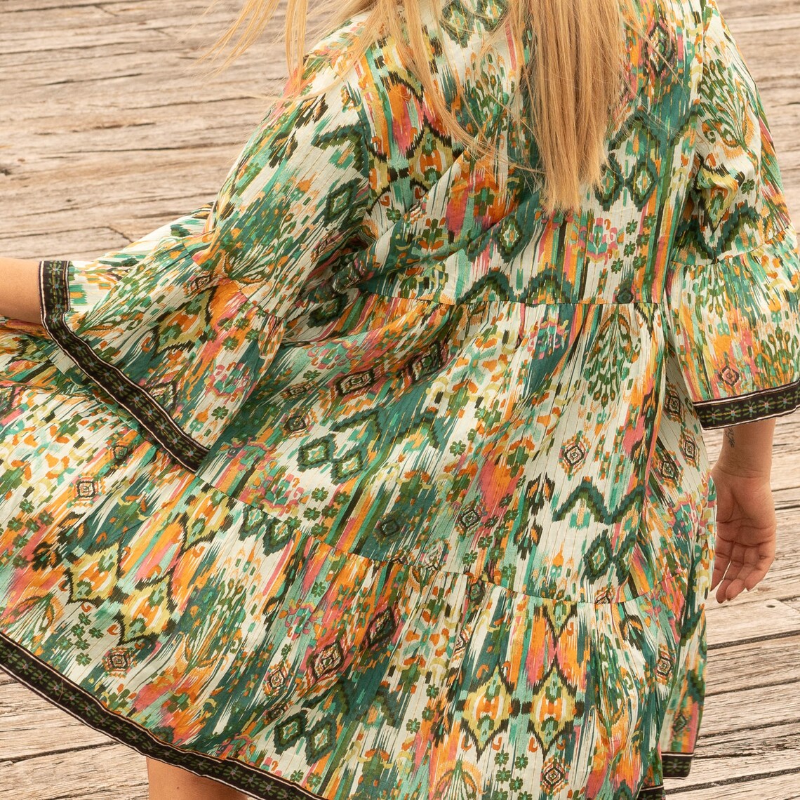 COACHELLA QUEEN WOMEN'S COTTON MIDI DRESS - ONE SIZE