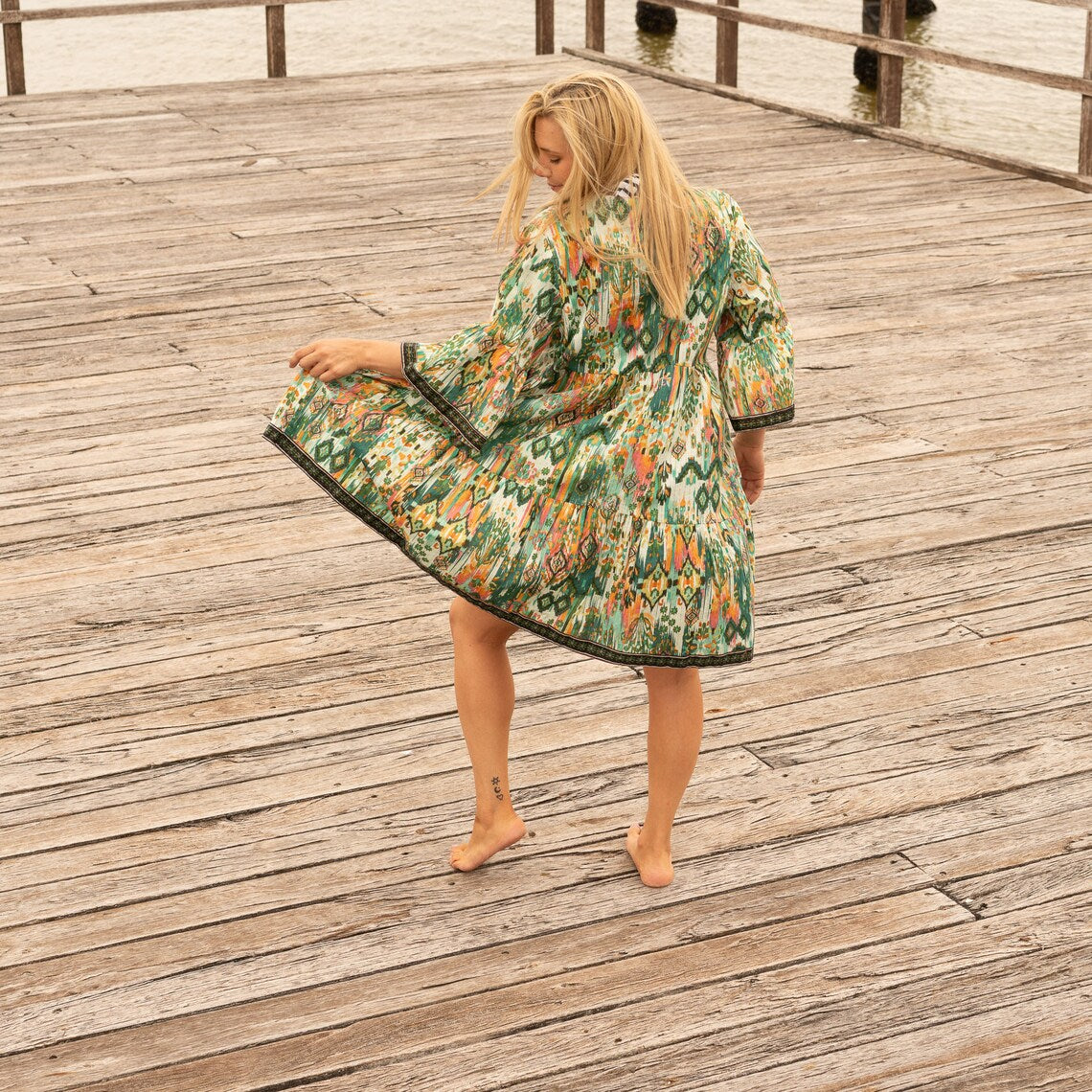 COACHELLA QUEEN WOMEN'S COTTON MIDI DRESS - ONE SIZE