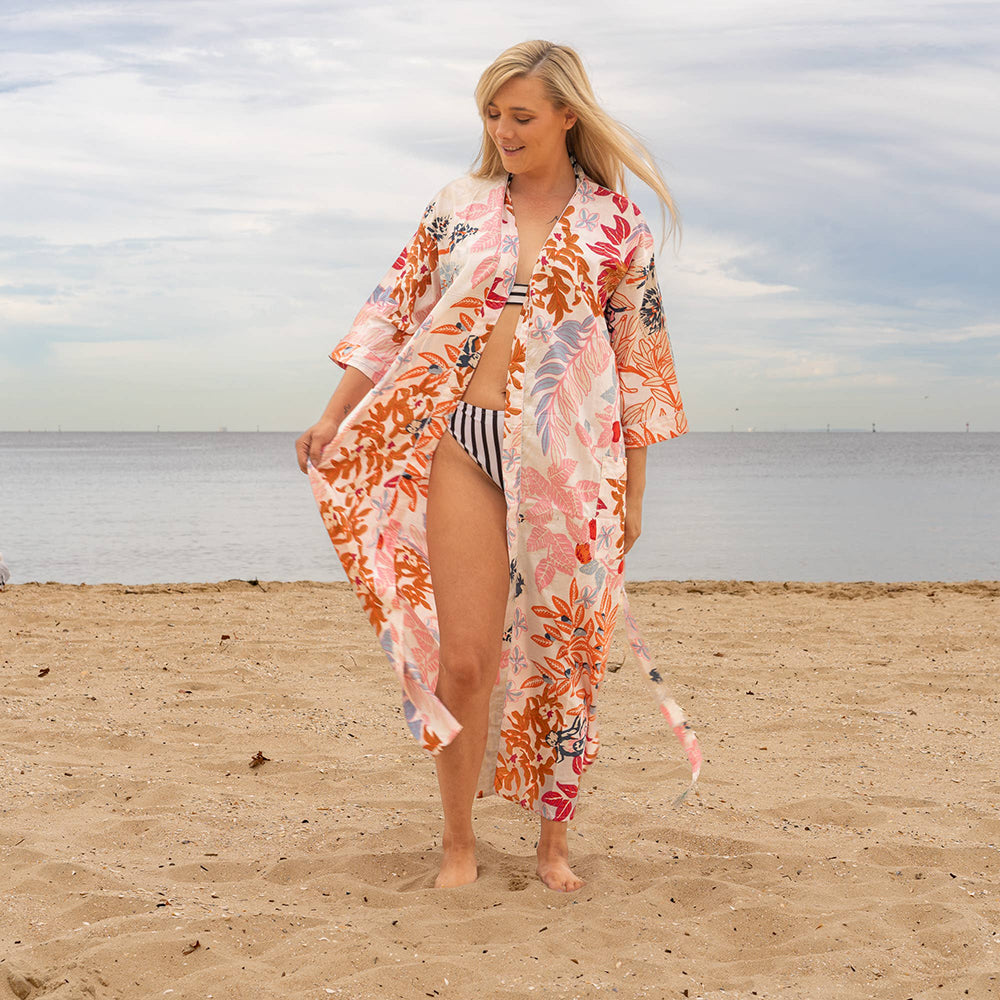 BREE' Women's Cotton Kimono Robe