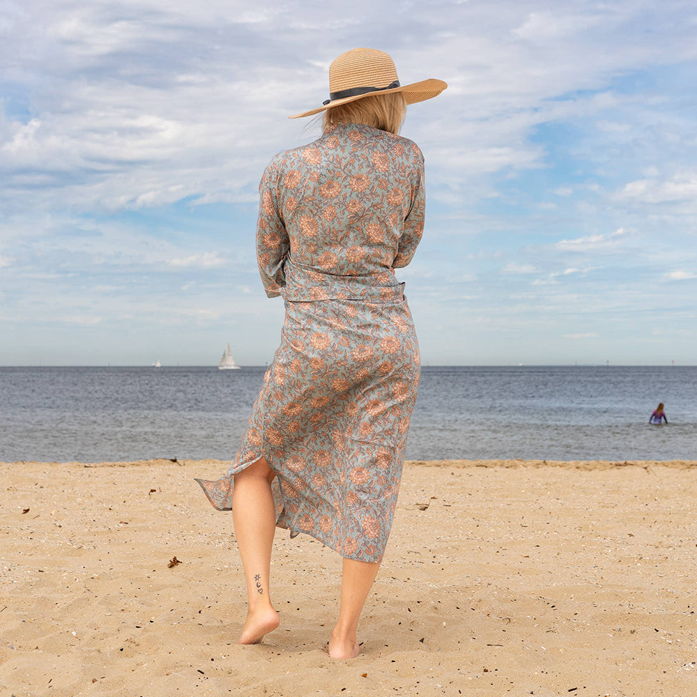 BOHO VIBES' Women's Cotton Kimono Robe