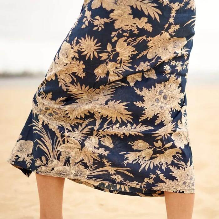 Cotton Kaftan Kimono Cardigan Floral Double Process Summer Clothing Comfy Maternity Wear Mothers Day Gift Valentine Gift For Her Blue