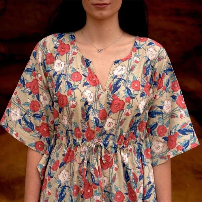Cotton Kaftan Kimono Caridgan Summer Clothing Valentine Mother's Day Gift Maxi Dress Maternity Wear Christmas Gift for her Khaki