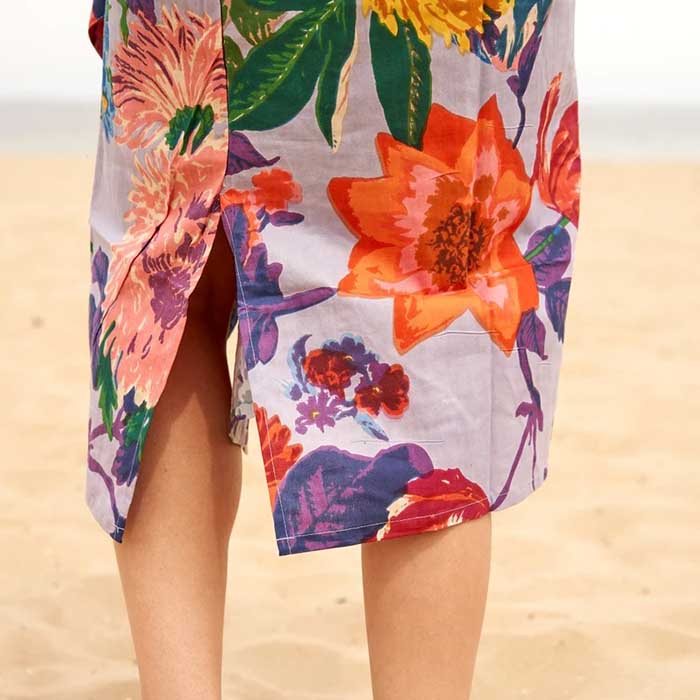 Linen Connections Cotton Kimono Bathrobe Frida Bird Bathrobe Turkish Bathrobe Cardigan Nightwear Dressing Gown CK138 Anthro Grey Floral