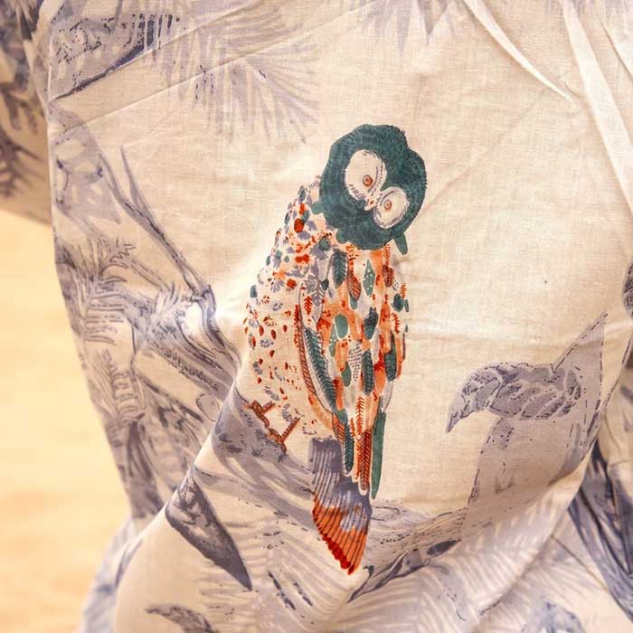 Linen Connections Cotton Kimono Bathrobe Frida Valentines Day GiftBird Bathrobe Turkish Bathrobe Cardigan Nightwear Dressing Gown CK116 Purple Owl