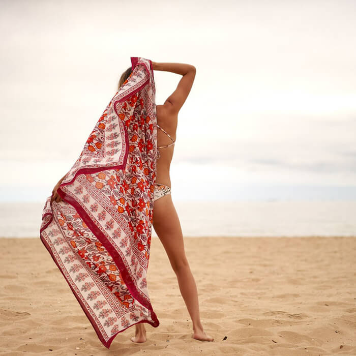 Cotton Sarong| Block Print Sarong Pareo| Cotton Boho Scarf| Neck Head Wrap|Beach Sarong| Gift for her|Mothers Day Valentines Birthday Summer CS03