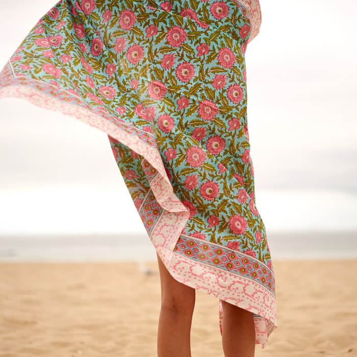 Cotton Sarong| Block Print Sarong Pareo| Cotton Boho Scarf| Neck Head Wrap|Beach Sarong| Gift for her|Mothers Day Valentines Birthday Summer CS06
