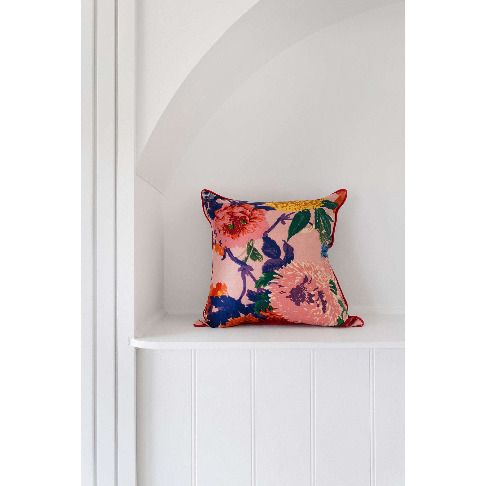 Mexican Painter Pillow Case, Frida Floral Decorative Cushion, Mexican Painter Art Garden Country - Hot Pink Anthro Floral