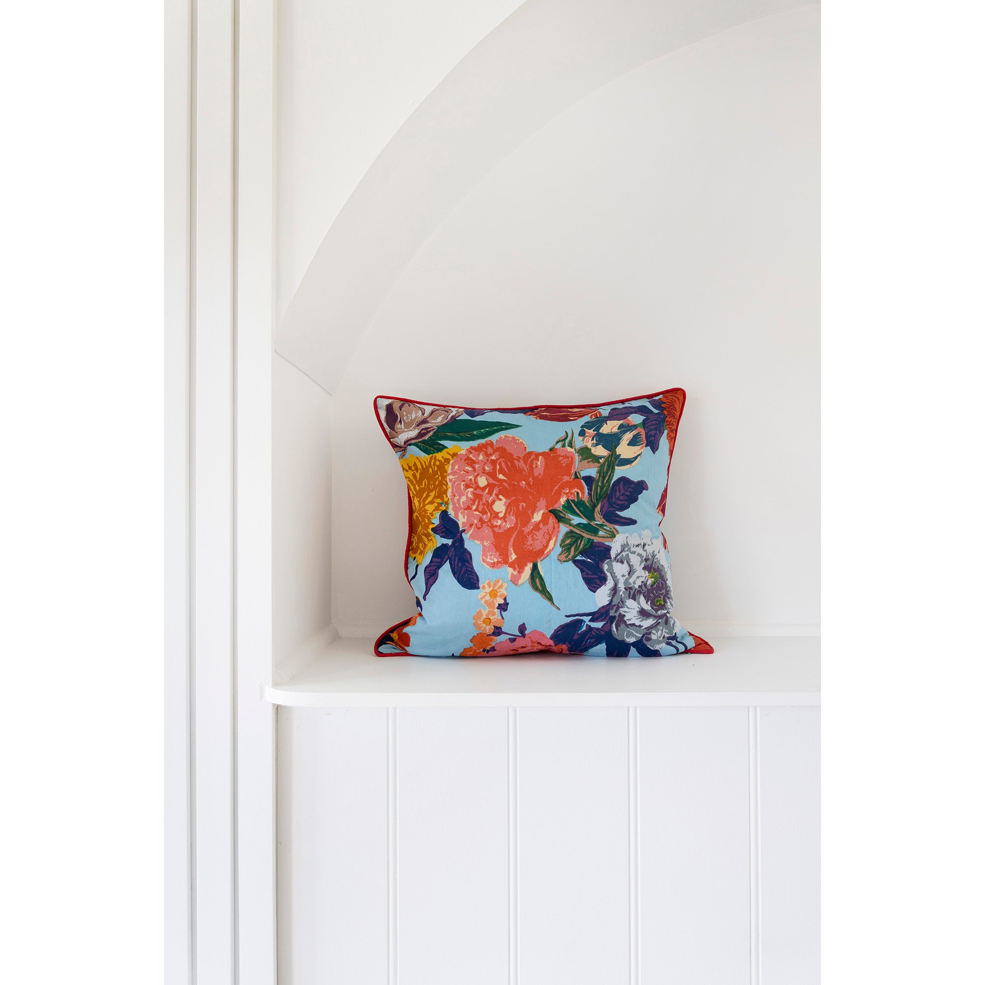 Mexican Painter Pillow Case, Frida Floral Decorative Cushion, Mexican Painter Art Garden Country - Turquoise Anthro Floral