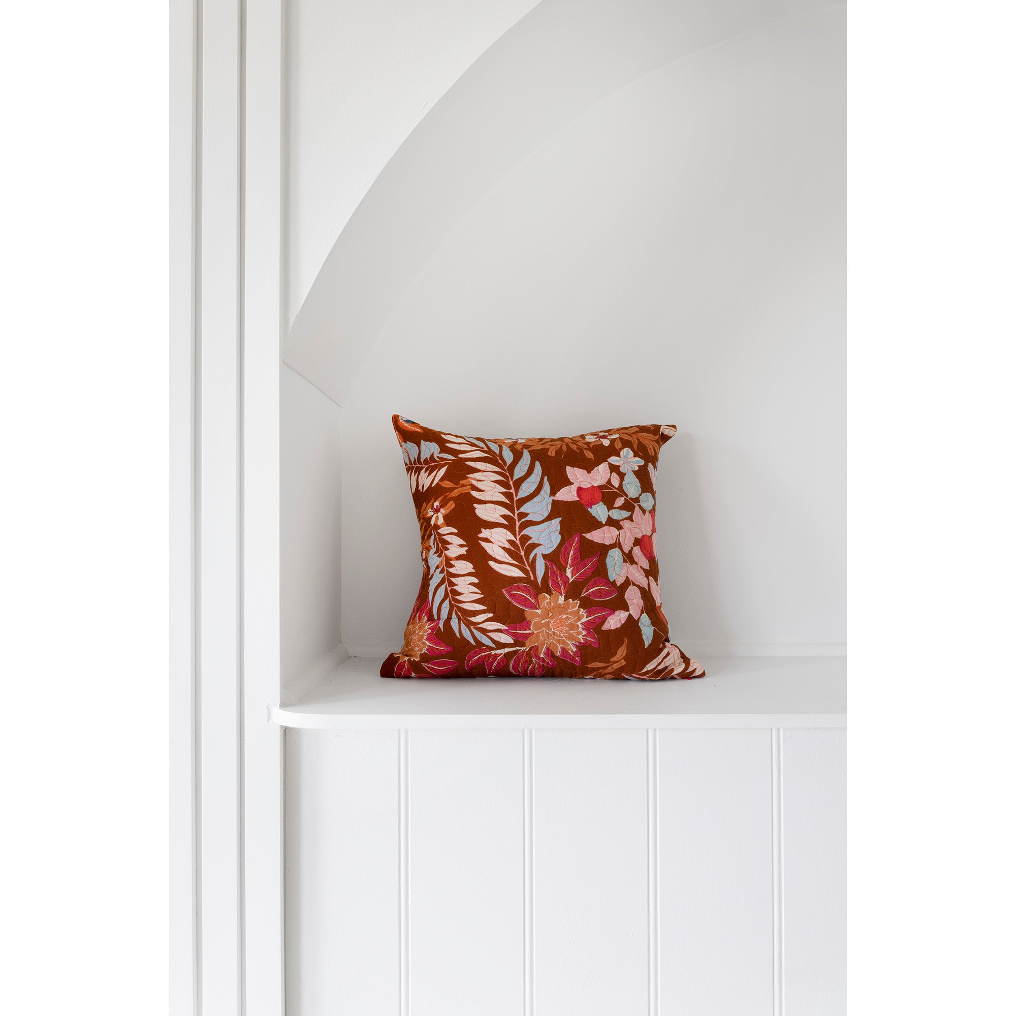 Mexican Painter Pillow Case, Frida Floral Decorative Cushion, Mexican Painter Art Garden Country - Rust Monkey