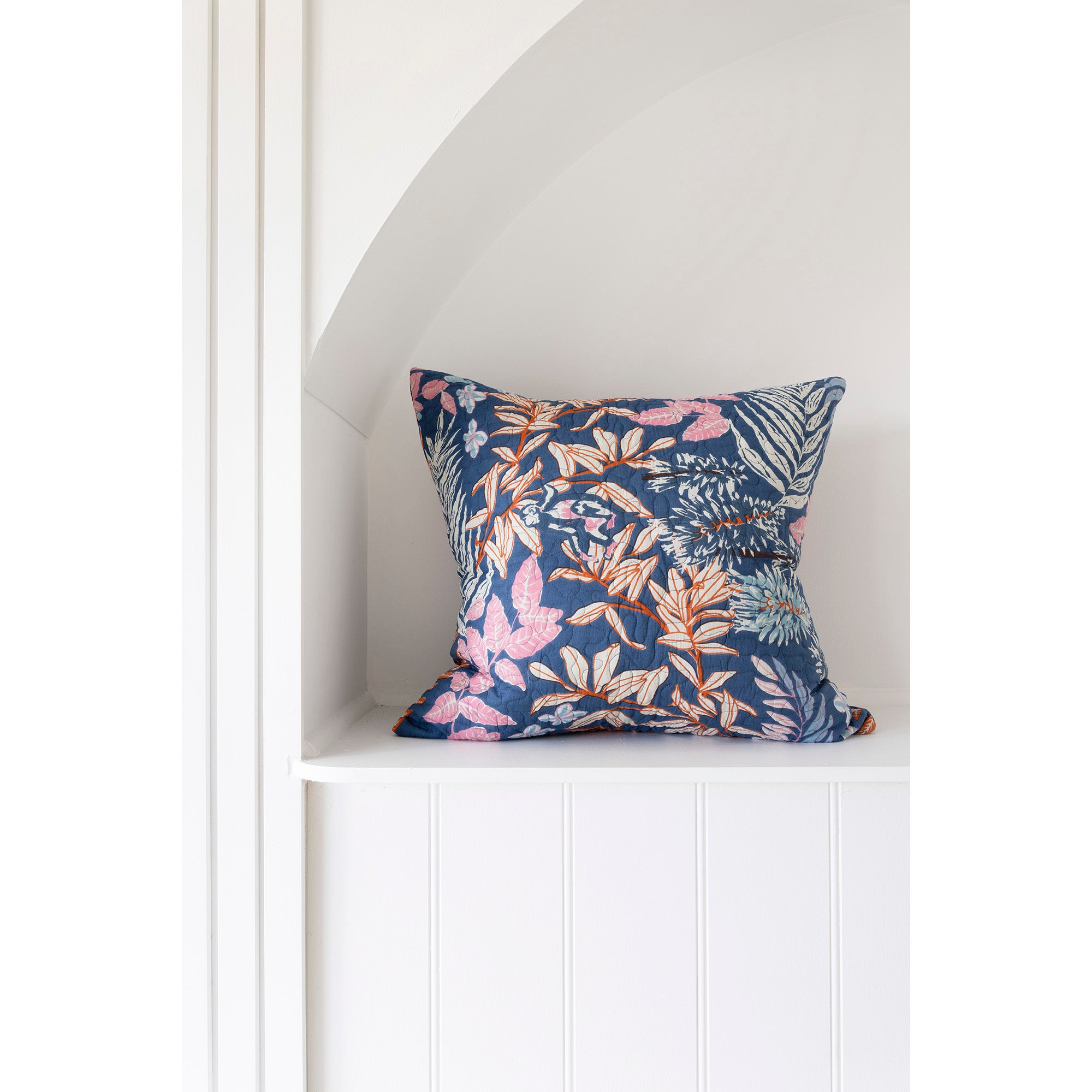 Mexican Painter Pillow Case, Frida Floral Decorative Cushion, Mexican Painter Art Garden Country - Grey Monkey