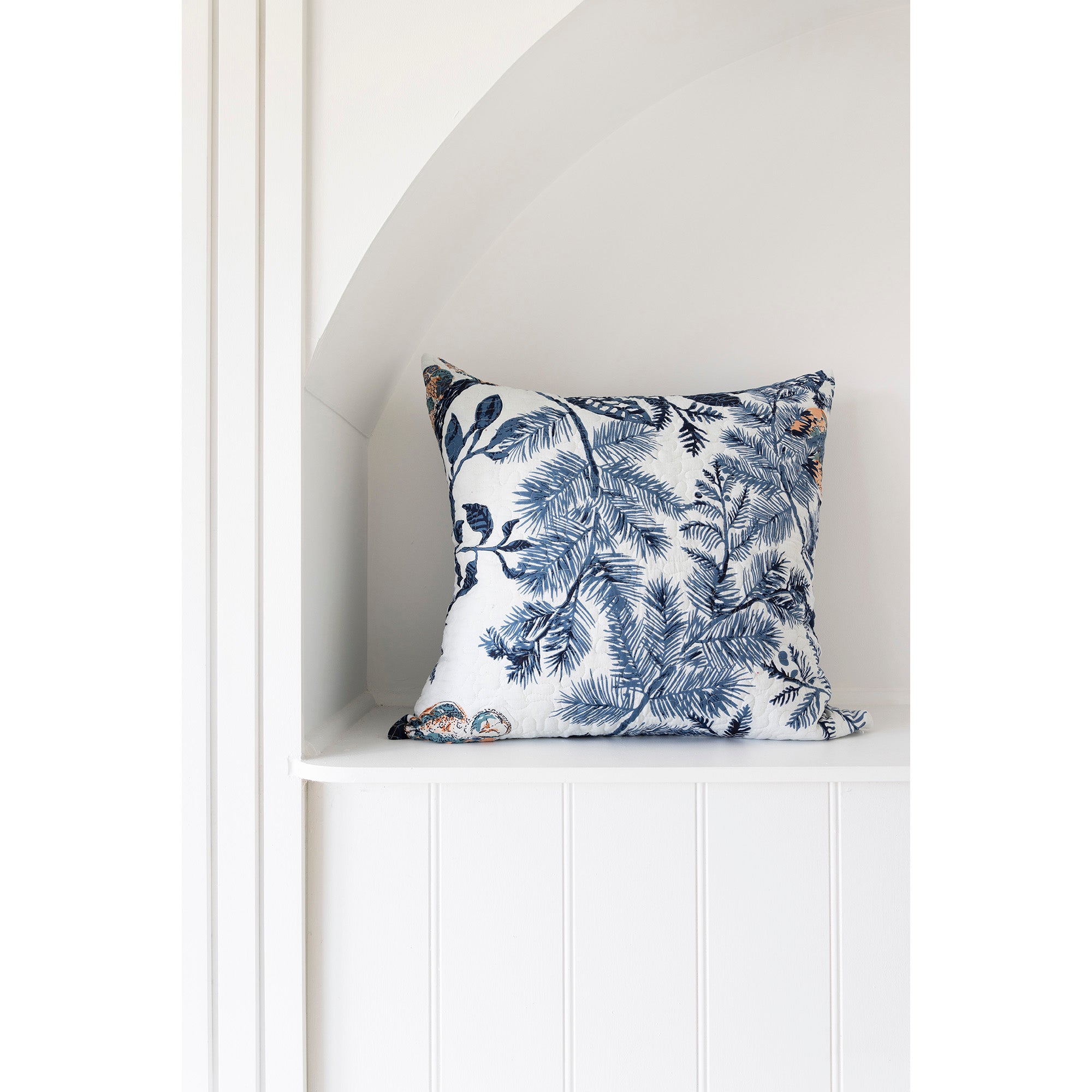 Mexican Painter Pillow Case, Frida Floral Decorative Cushion, Mexican Painter Art Garden Country - Blue Owl