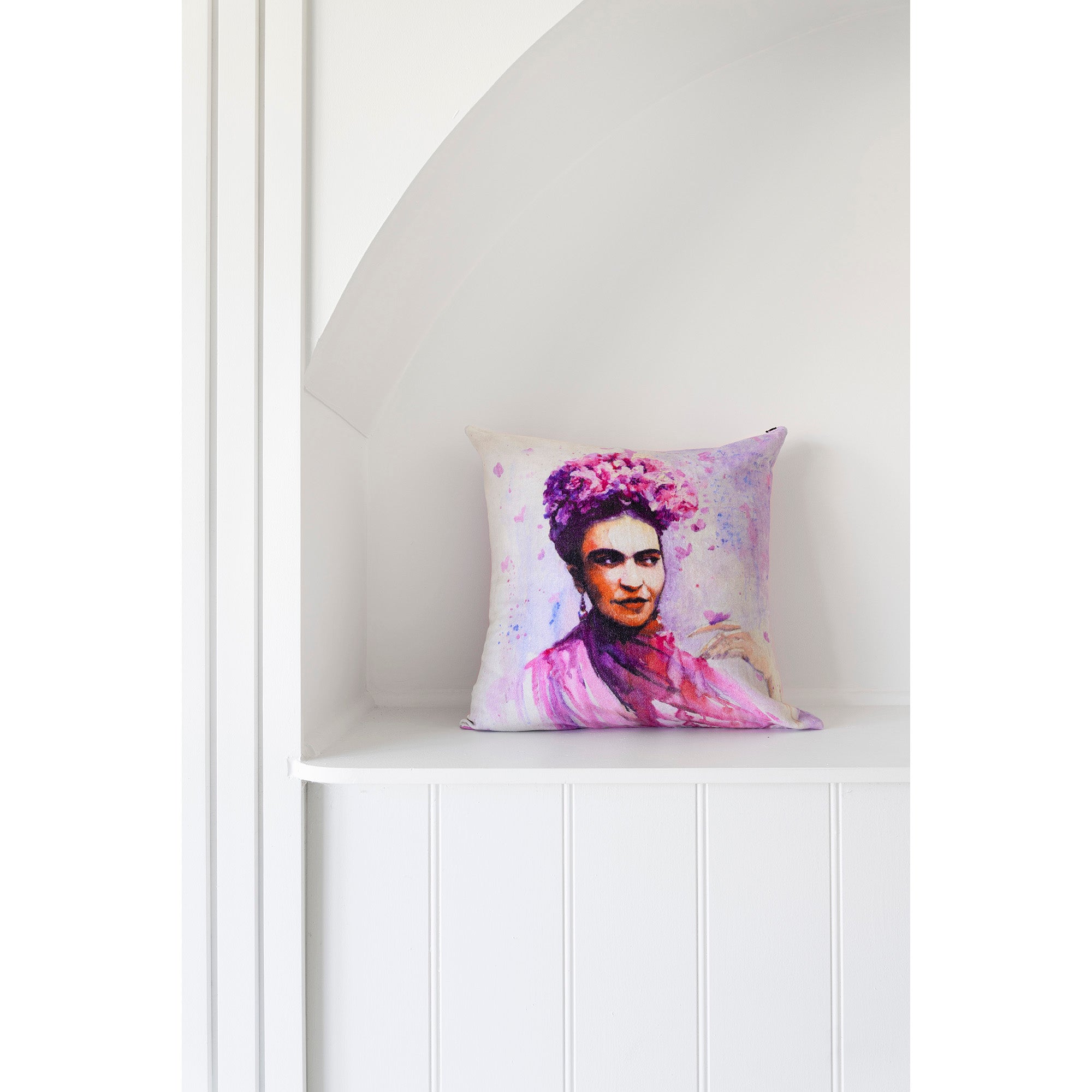 Mexican Painter Pillow Case, Frida Floral Decorative Cushion, Mexican Painter Art Garden Country Cushion Cover - Pink Frida